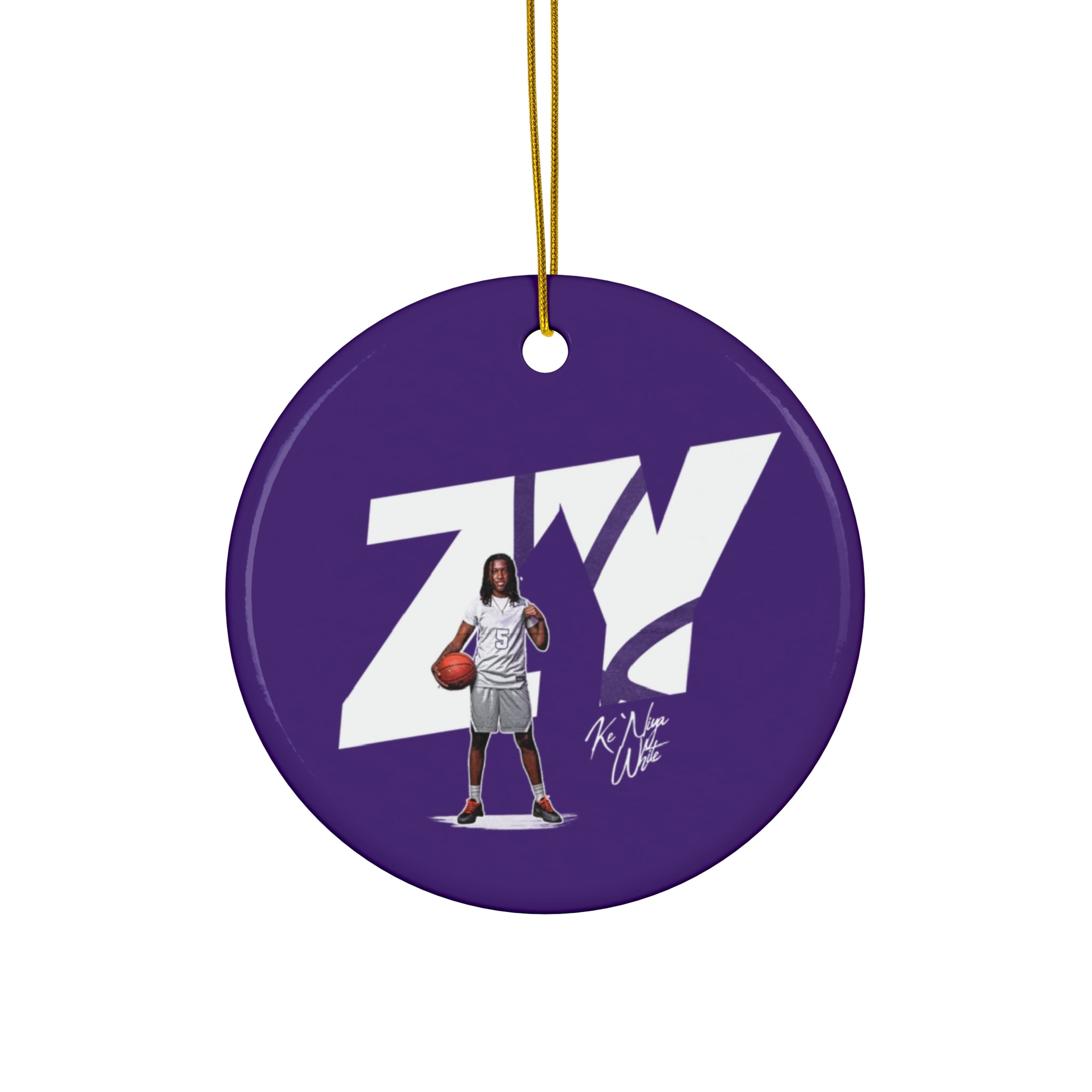 Ke'Niya White Ceramic Ornament