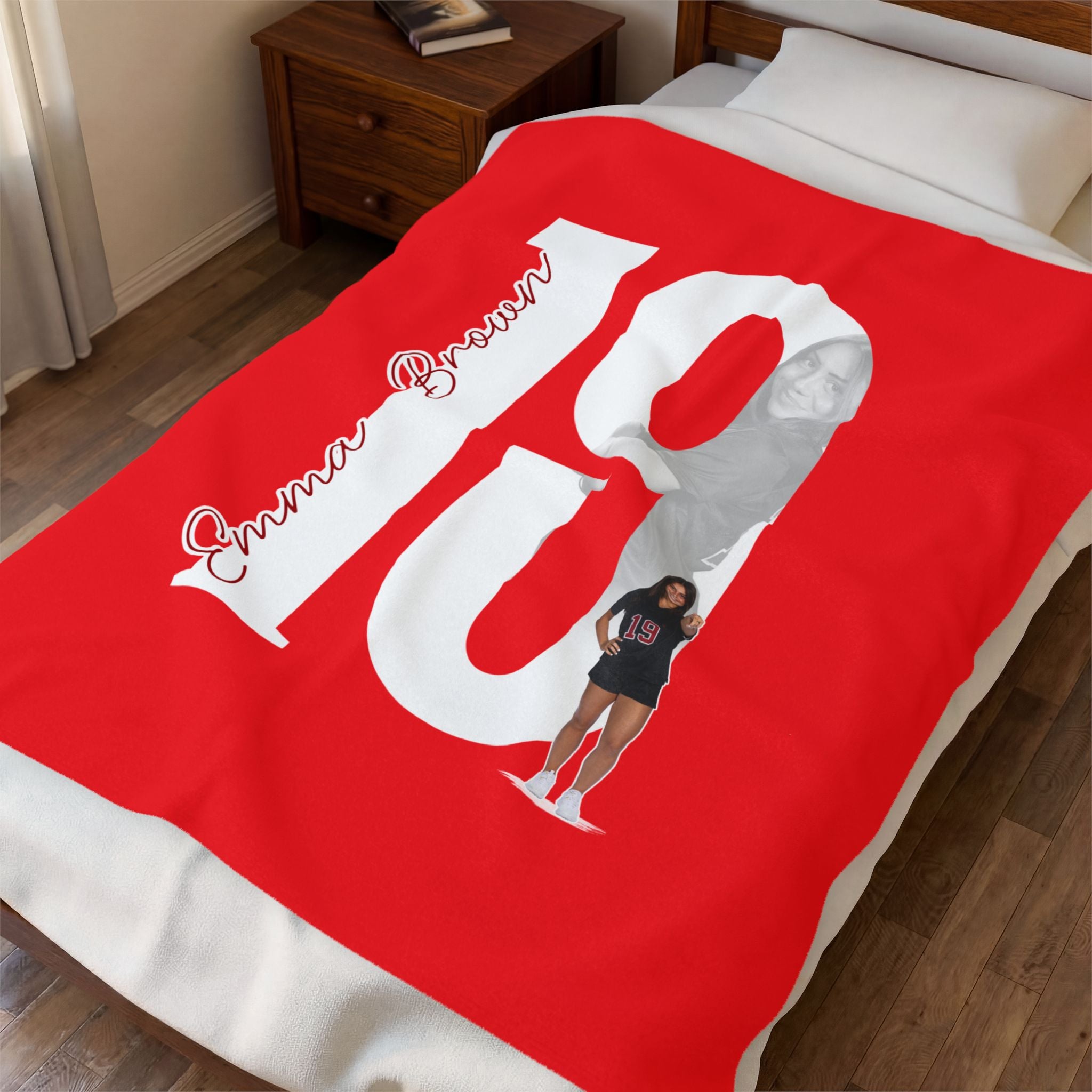 Emma Brown Velveteen Plush Blanket