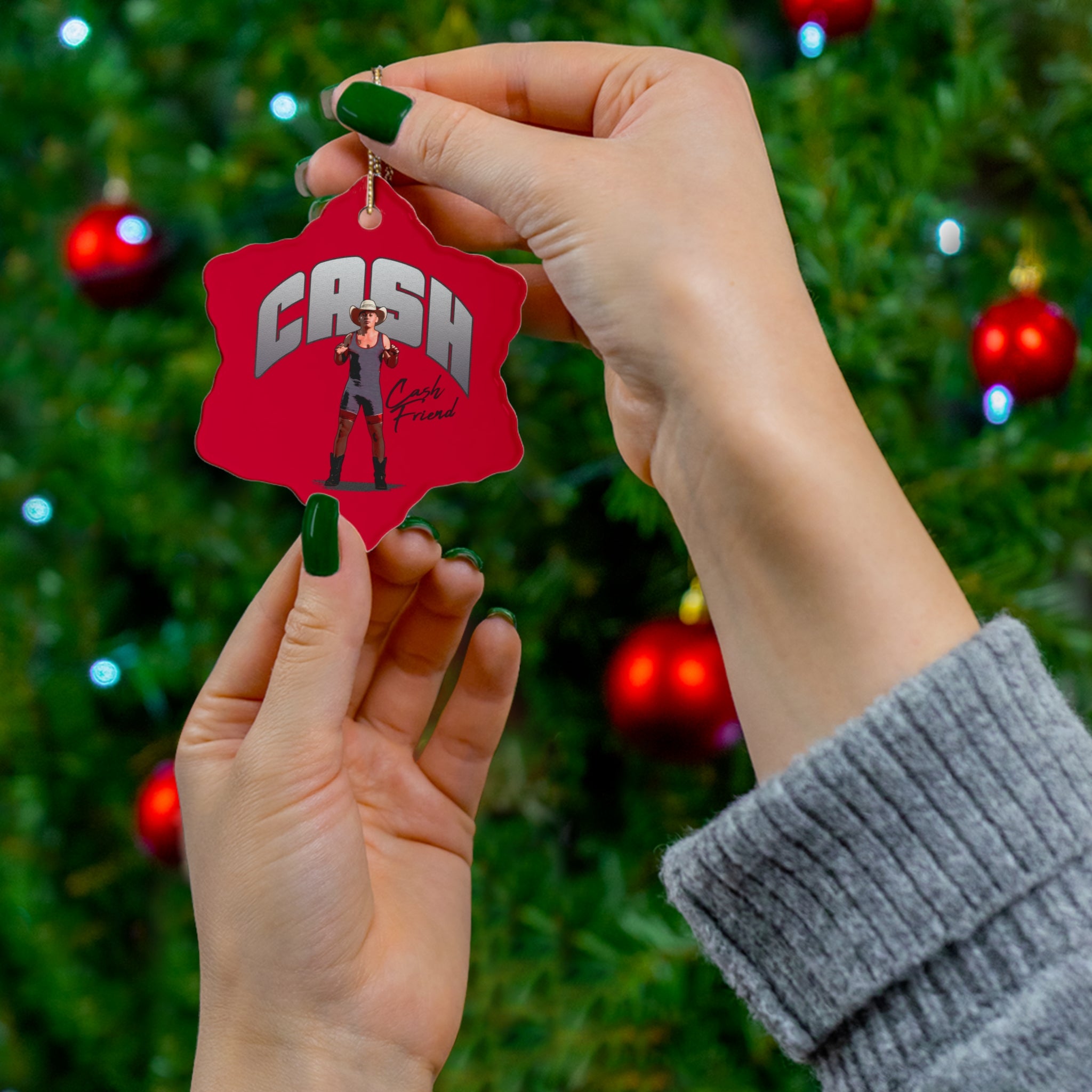 Cash Friend Ceramic Ornament