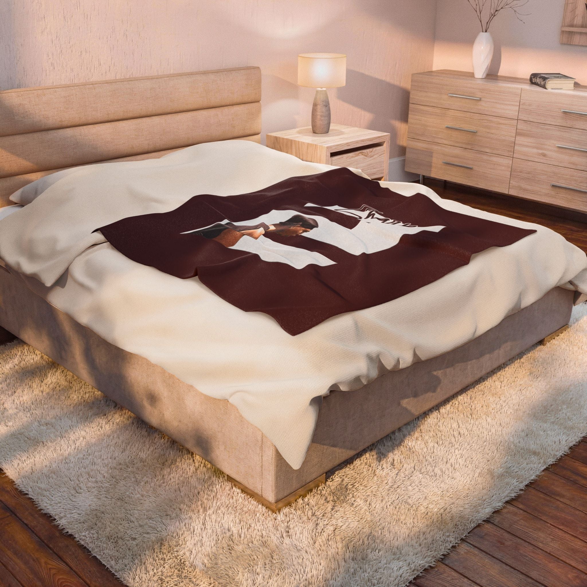 Jeremyah Sharp Velveteen Plush Blanket