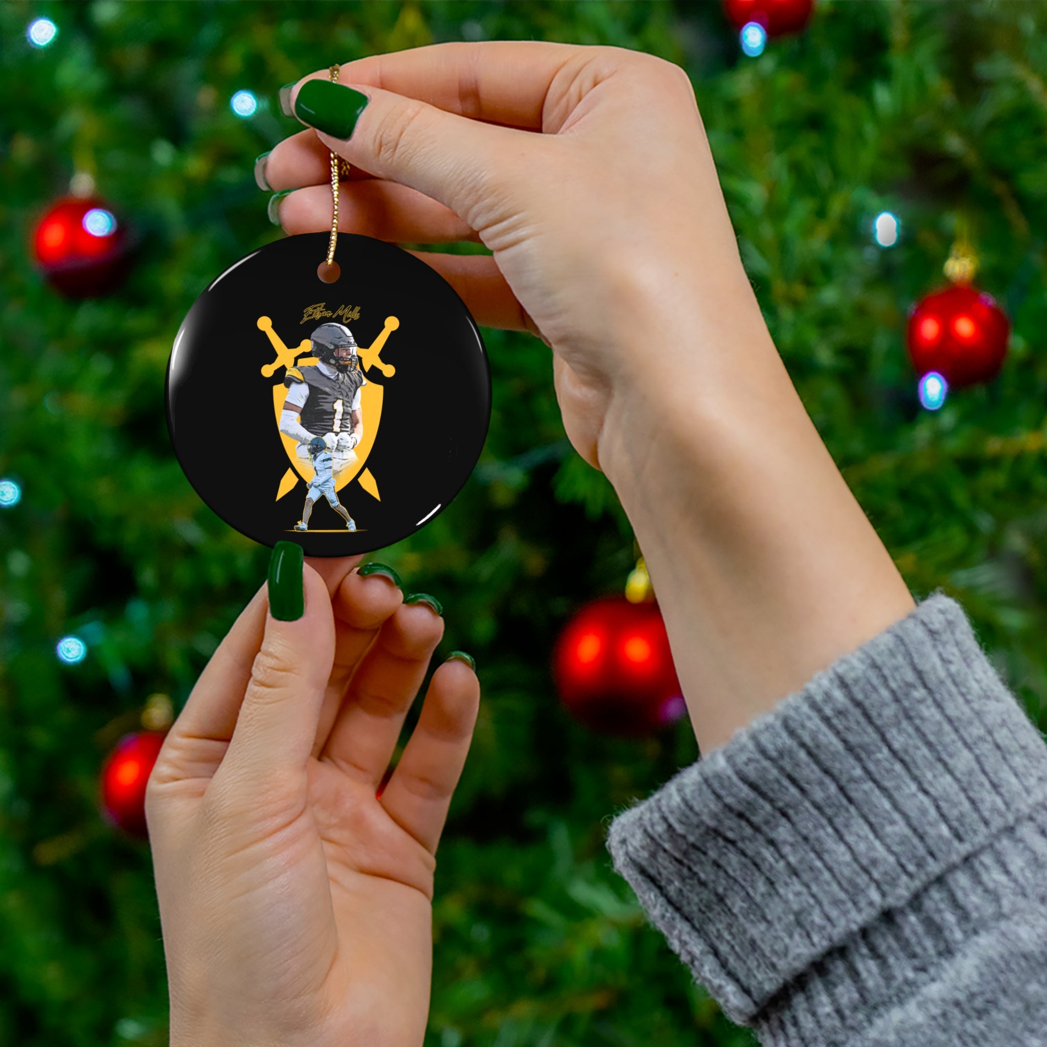 Ethan Mills Ceramic Ornament