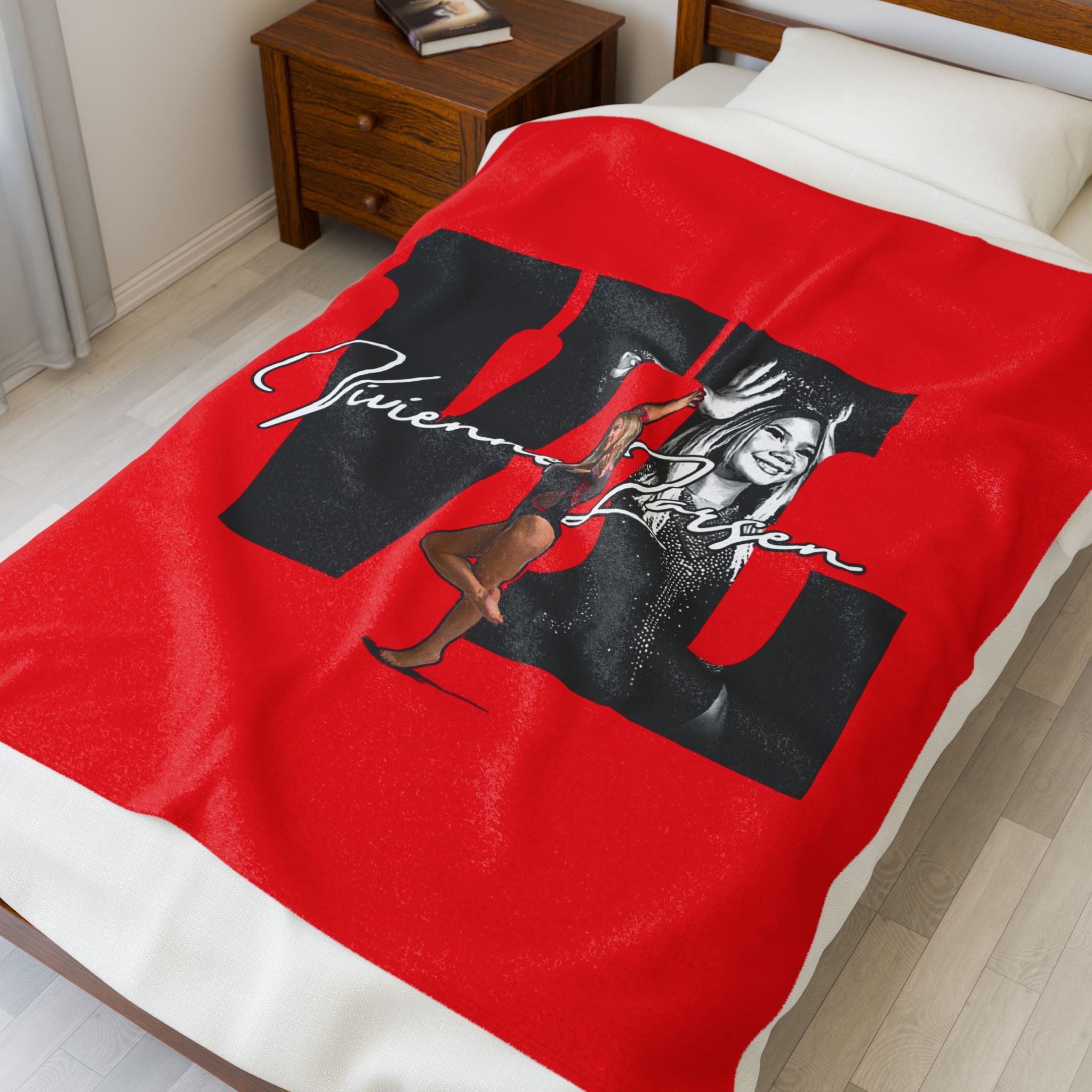 Vivienne Larsen Velveteen Plush Blanket