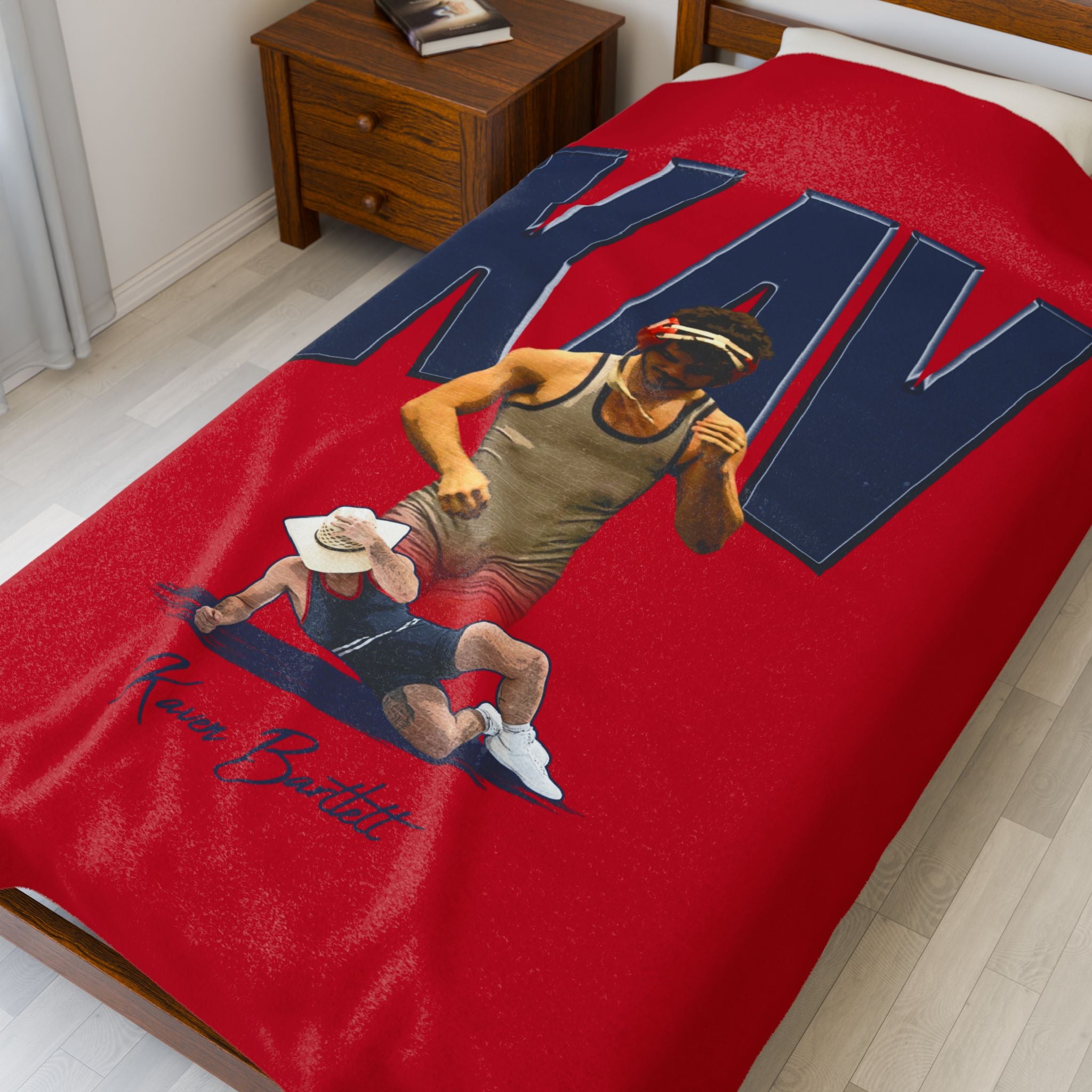 Kaven Bartlett Velveteen Plush Blanket