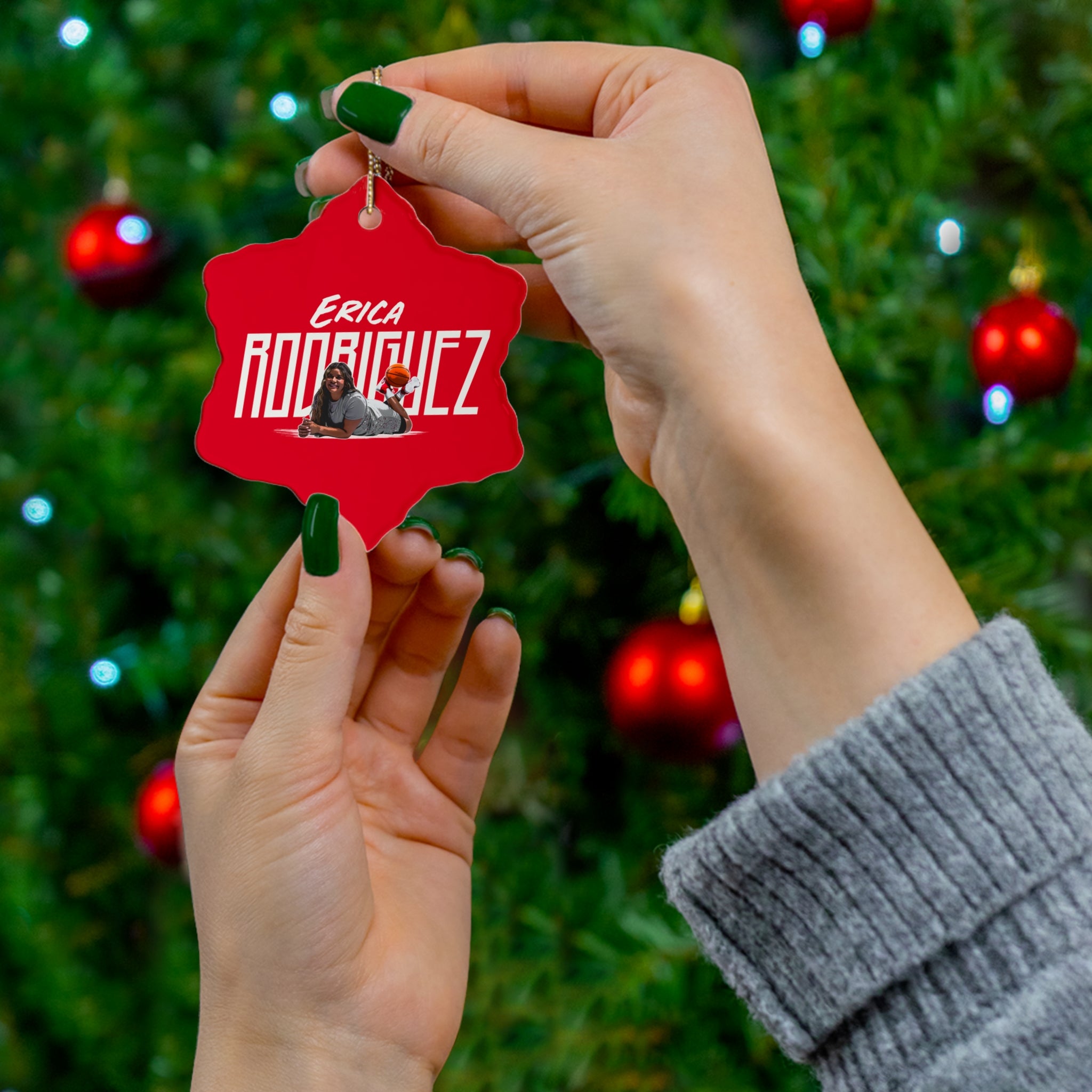 Erica Rodriguez Ceramic Star Ornament — Custom Name "Erica Rodriguez" Holiday Decoration