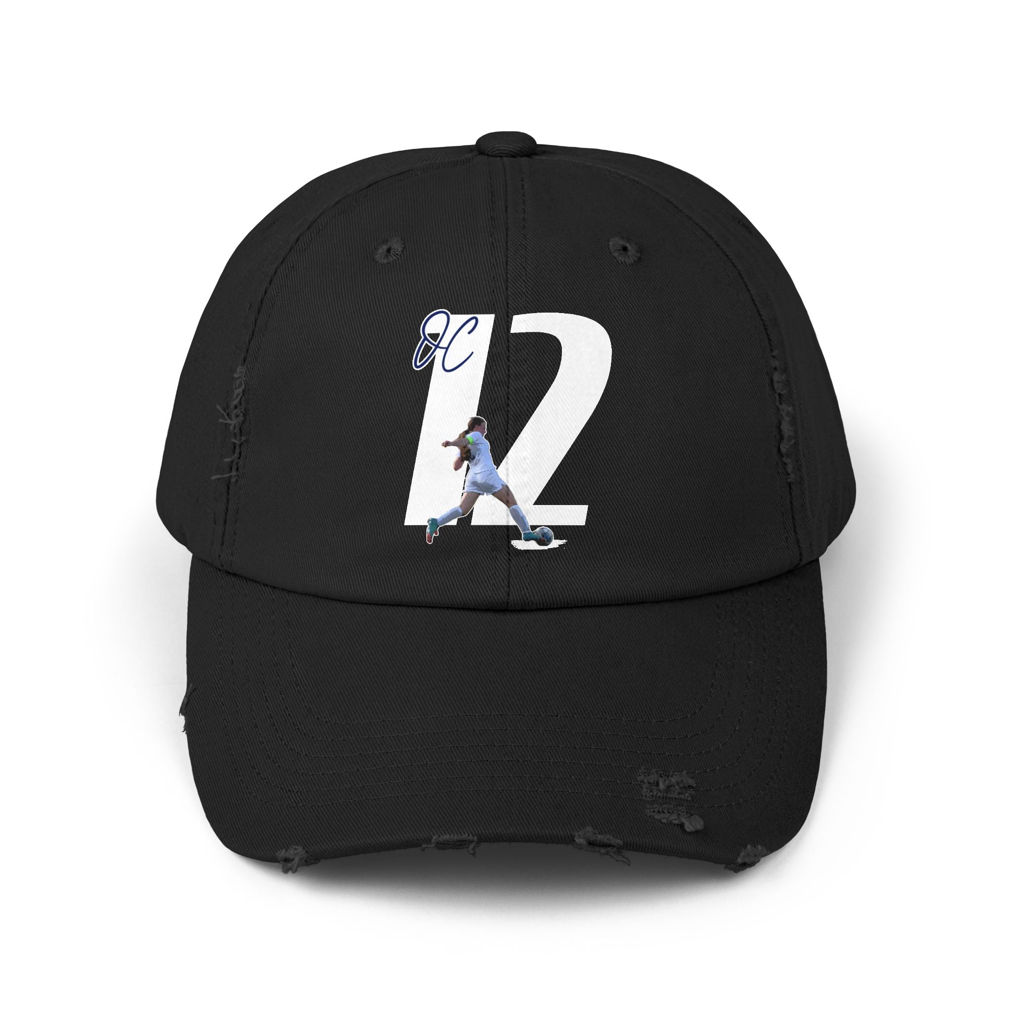 Olivia Cross Distressed Dad Cap