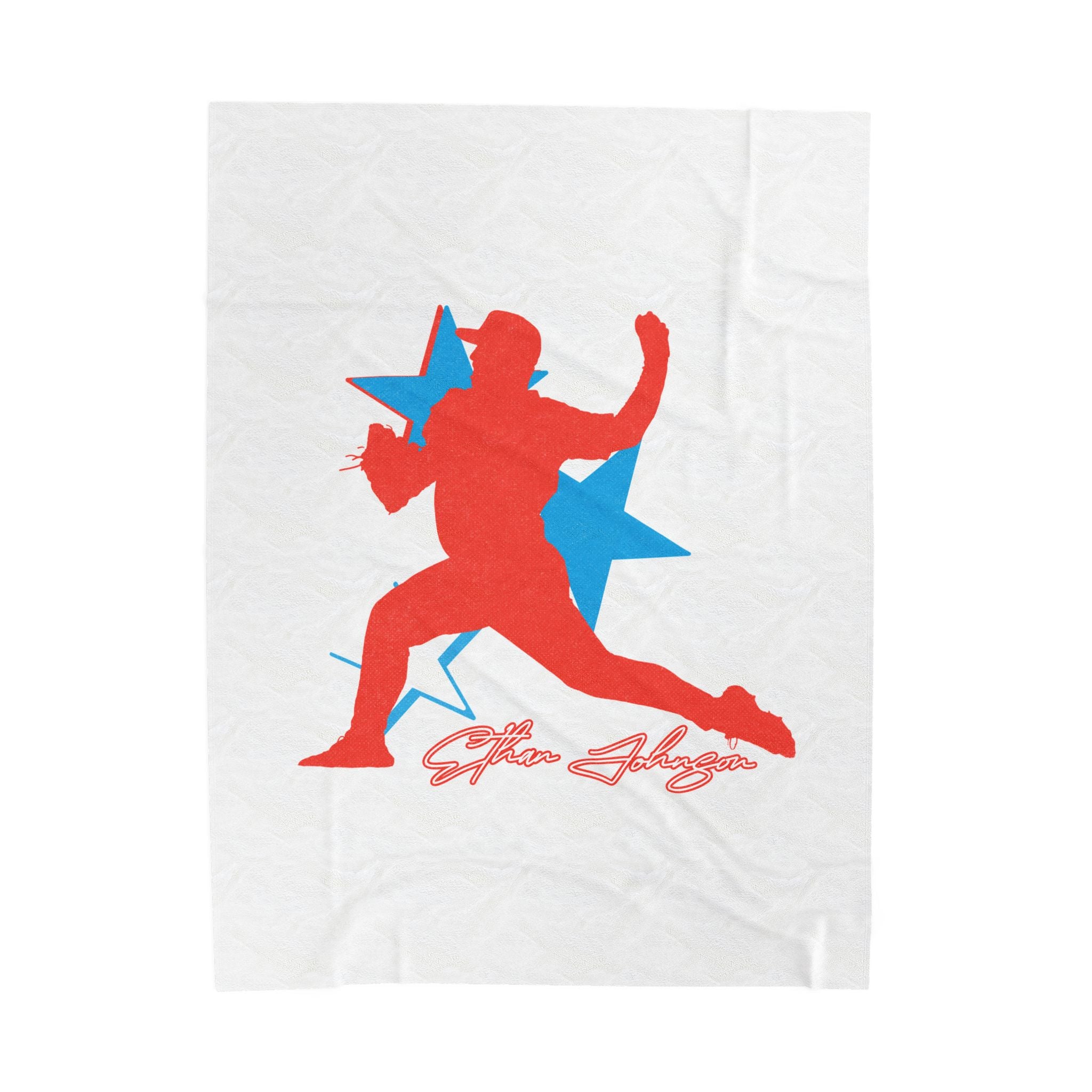 Ethan Johnson Velveteen Plush Blanket