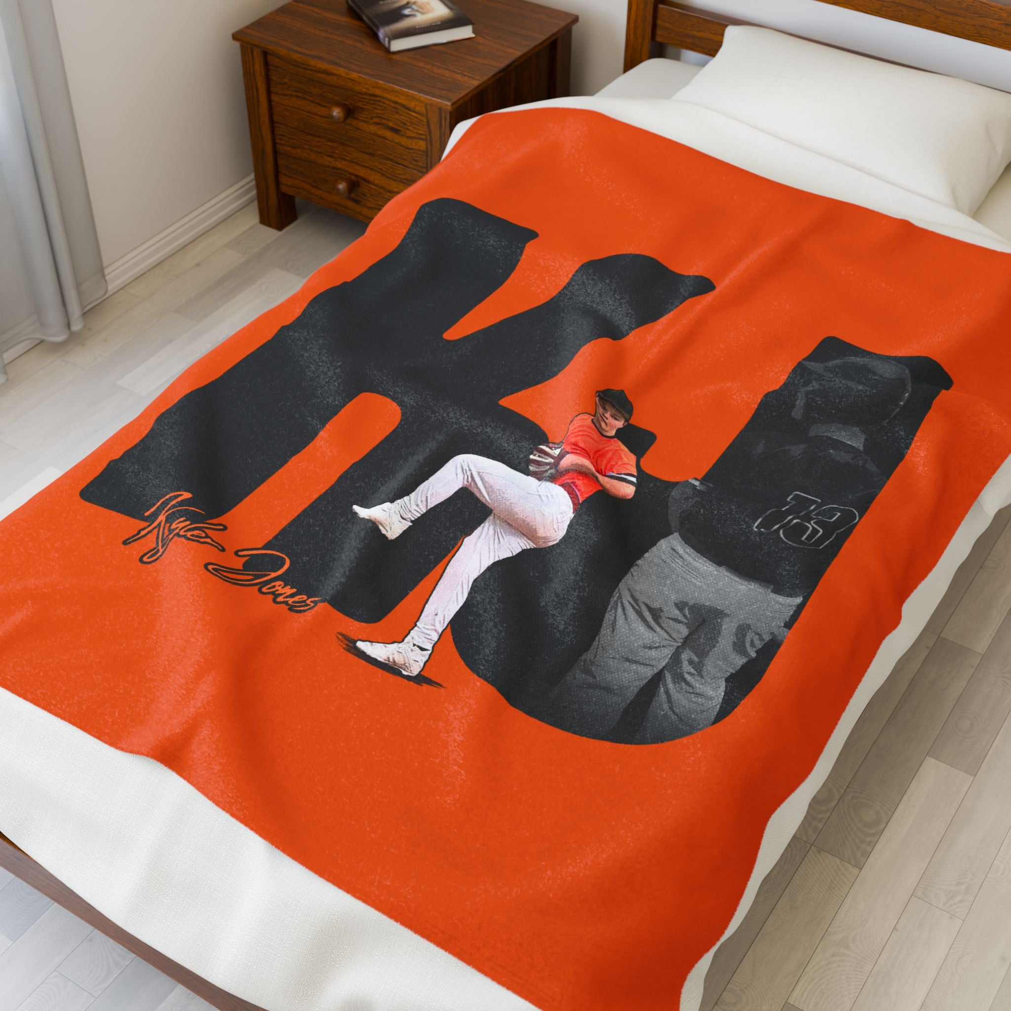 Kyler Jones Velveteen Plush Blanket