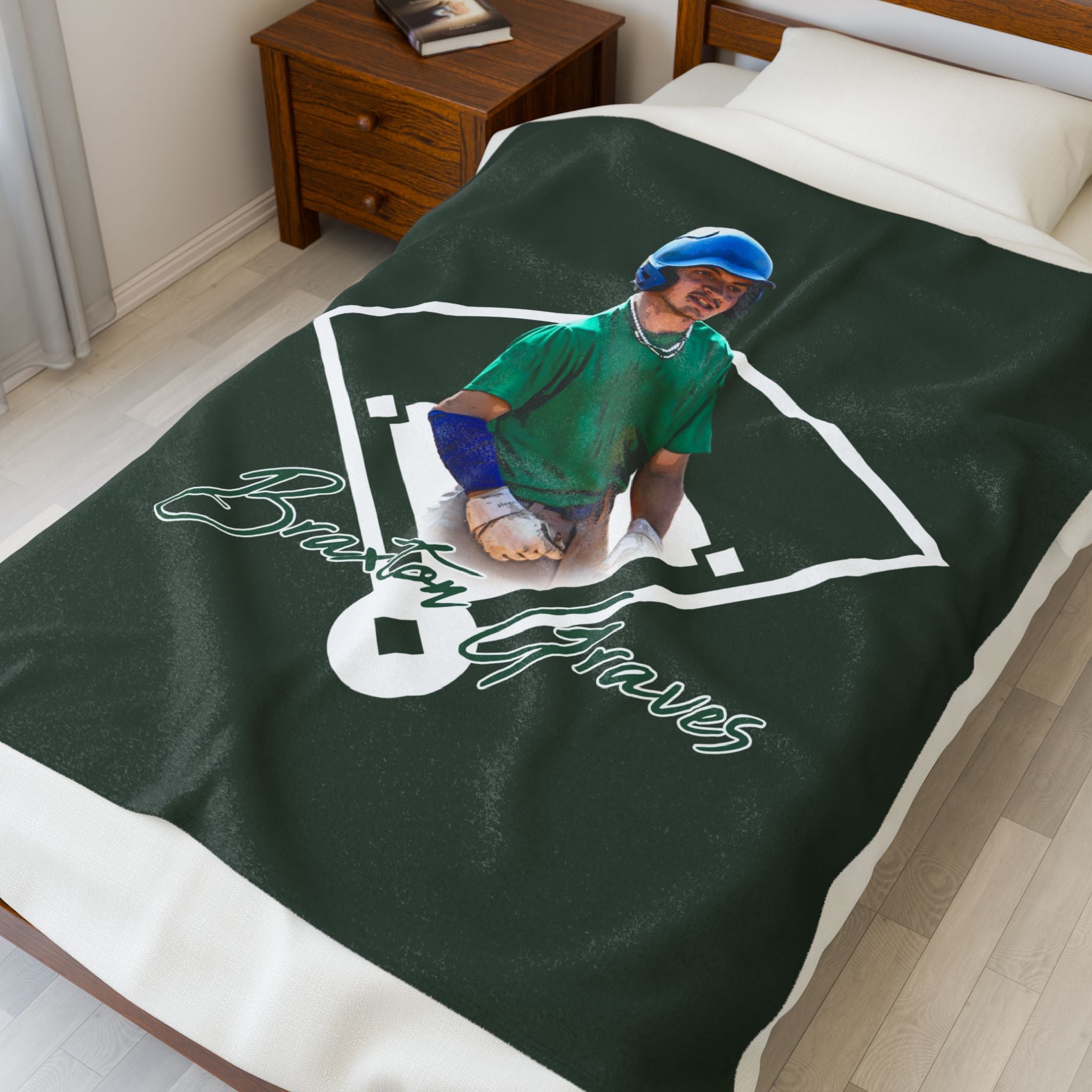 Braxton Graves Velveteen Plush Blanket