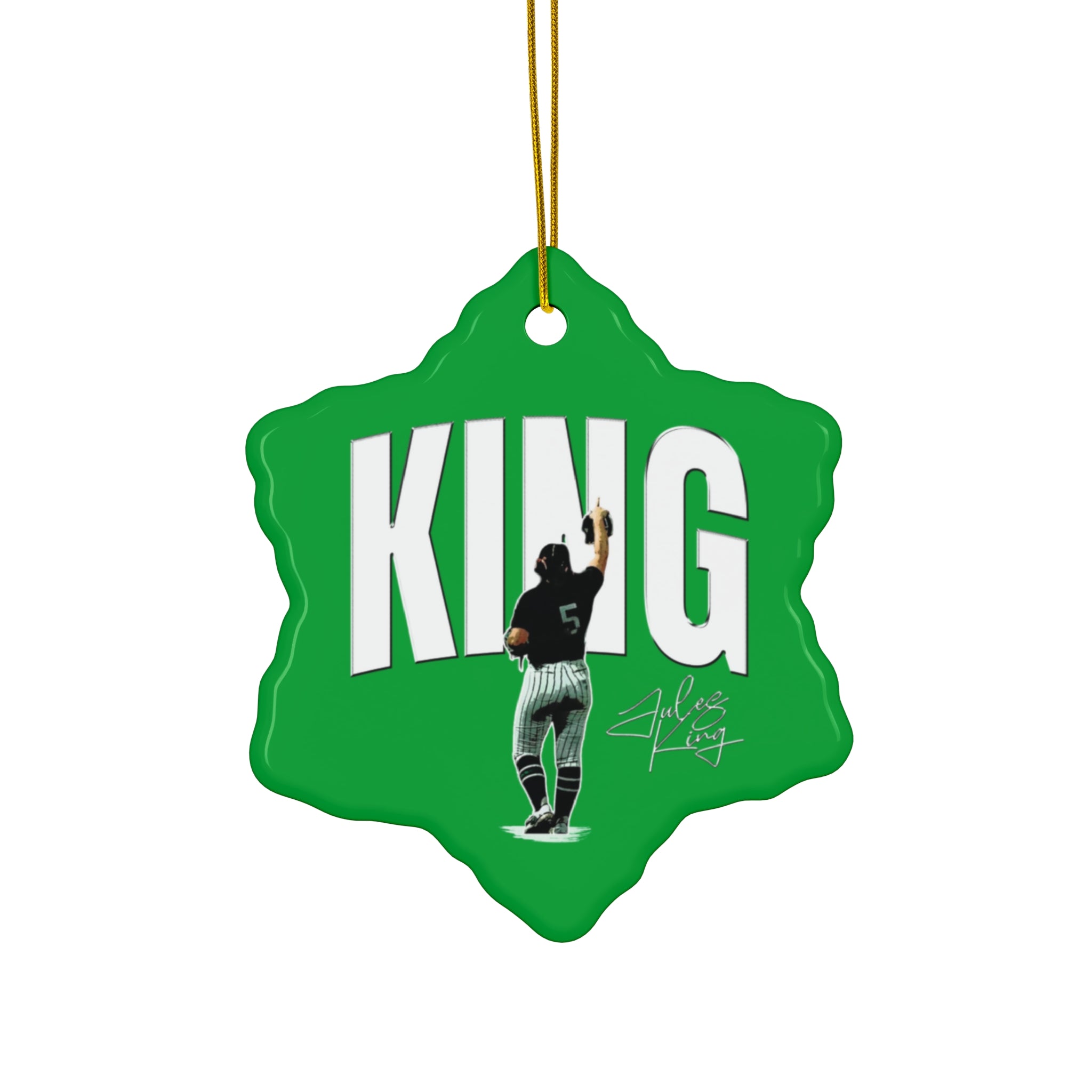 Jules King Ceramic Ornament