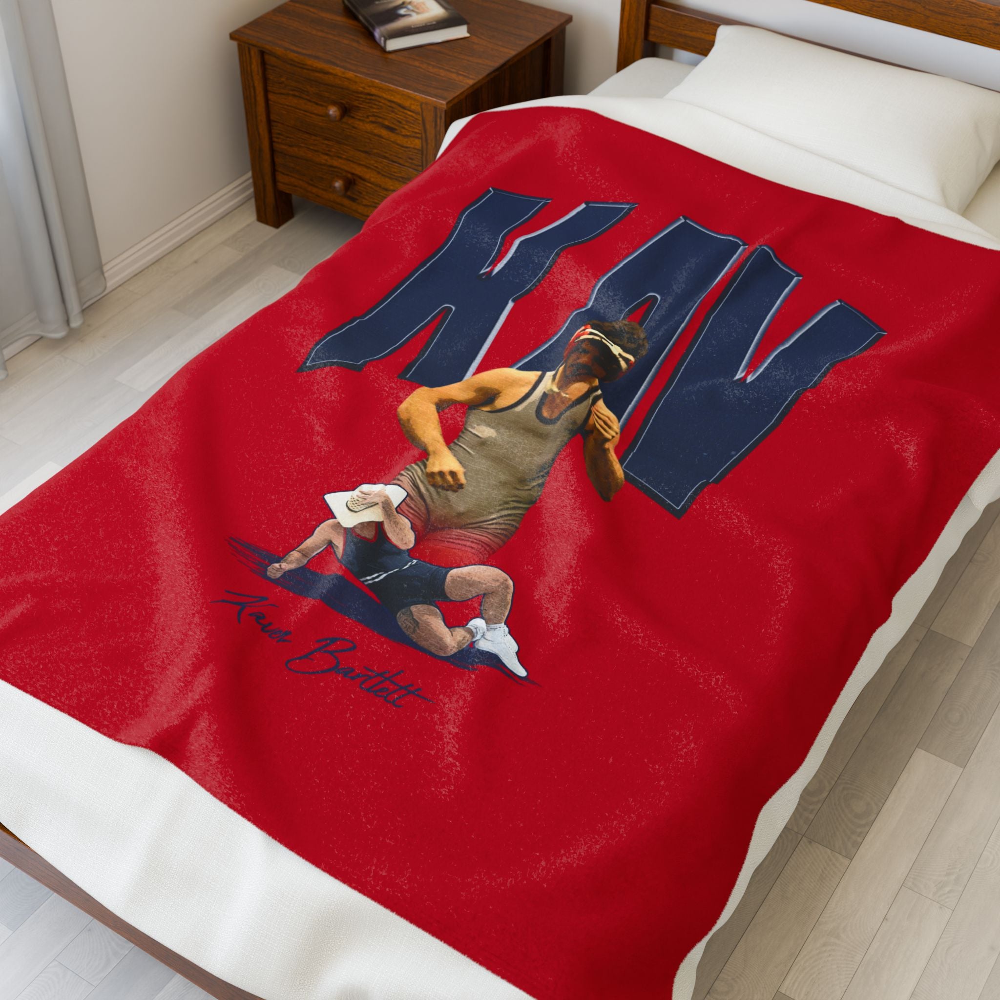 Kaven Bartlett Velveteen Plush Blanket