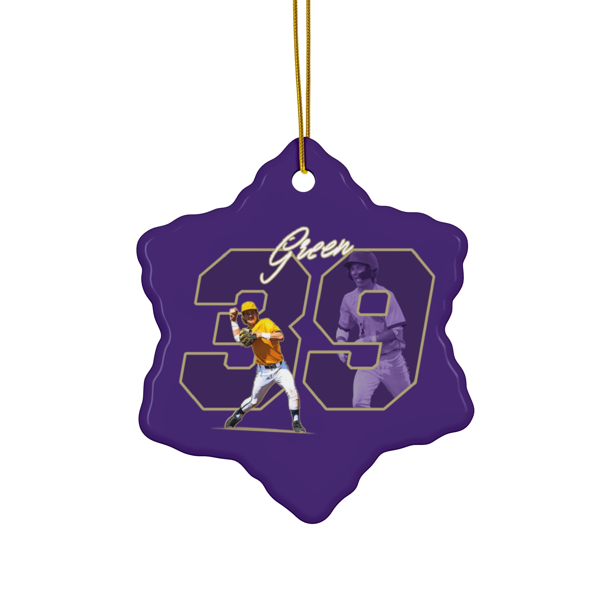 Lucas Green Ceramic Ornament