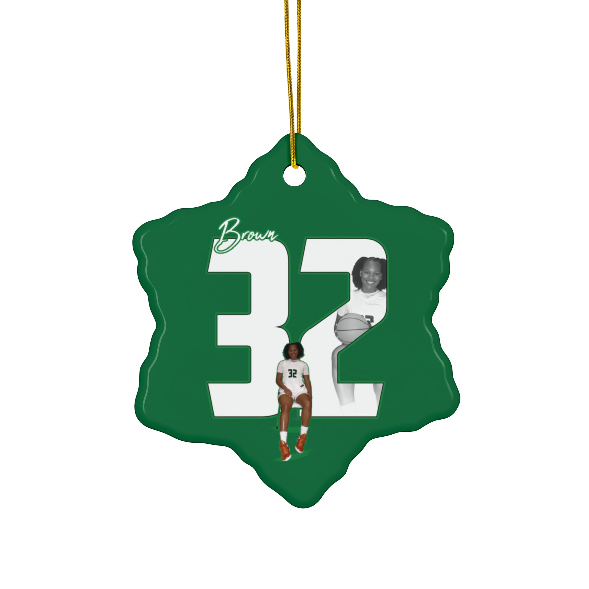 Taja Brown Ceramic Ornament