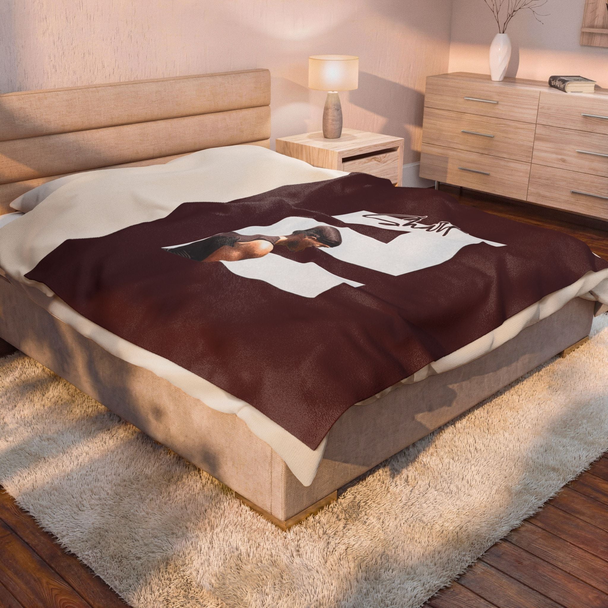 Jeremyah Sharp Velveteen Plush Blanket