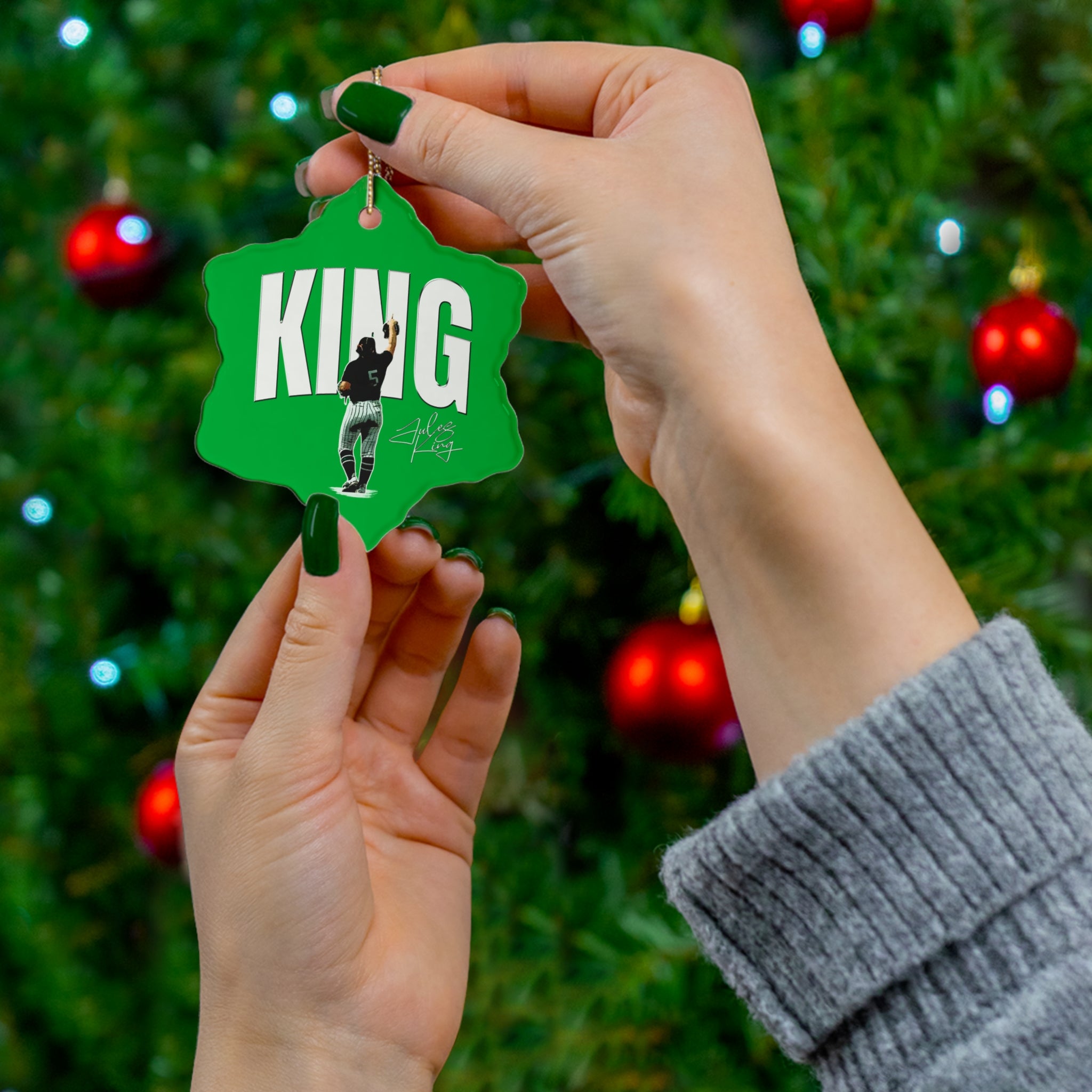 Jules King Ceramic Ornament