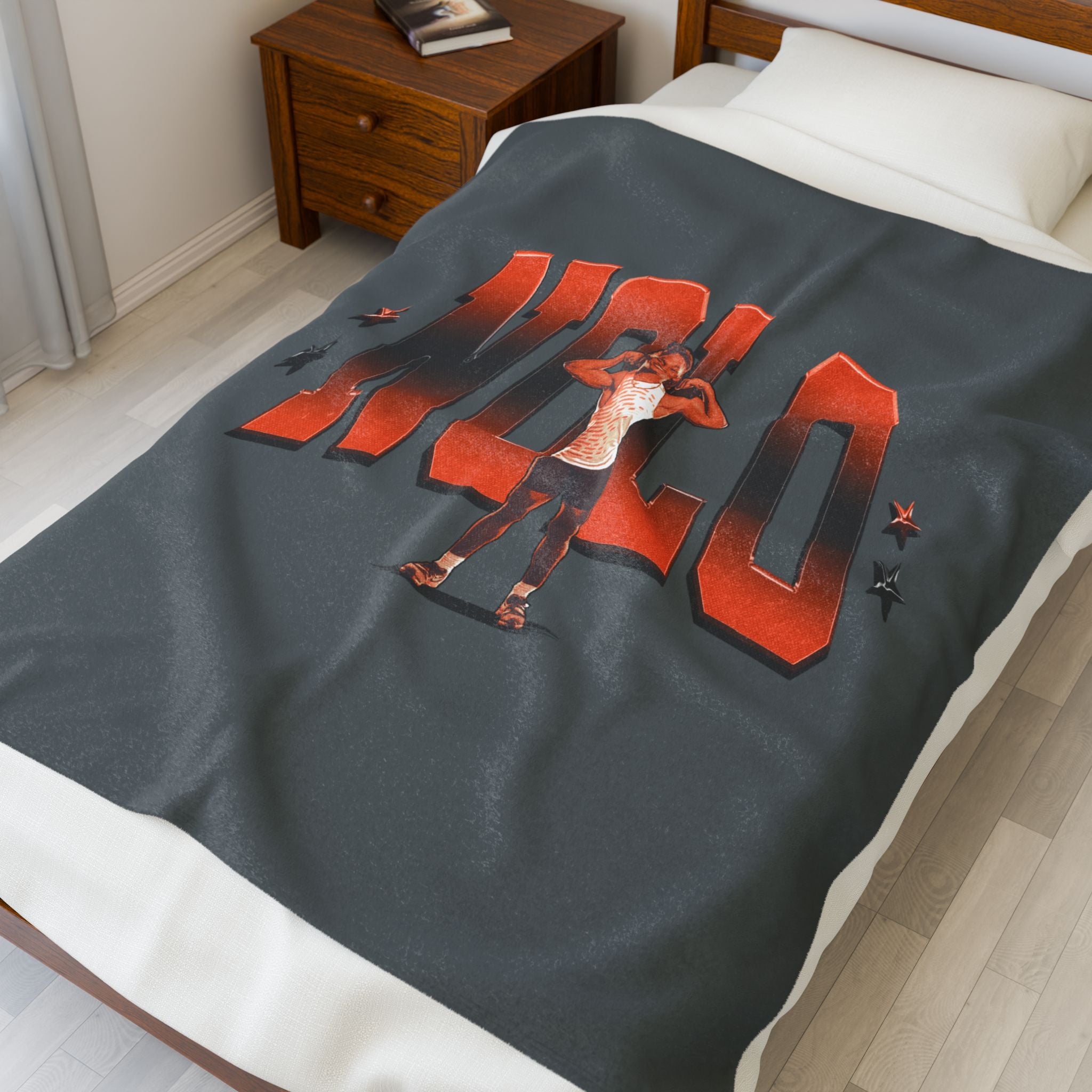 Nolan Lewis Velveteen Plush Blanket