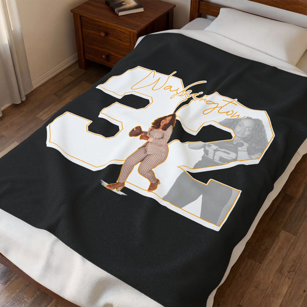 Markashia Washington Velveteen Plush Blanket