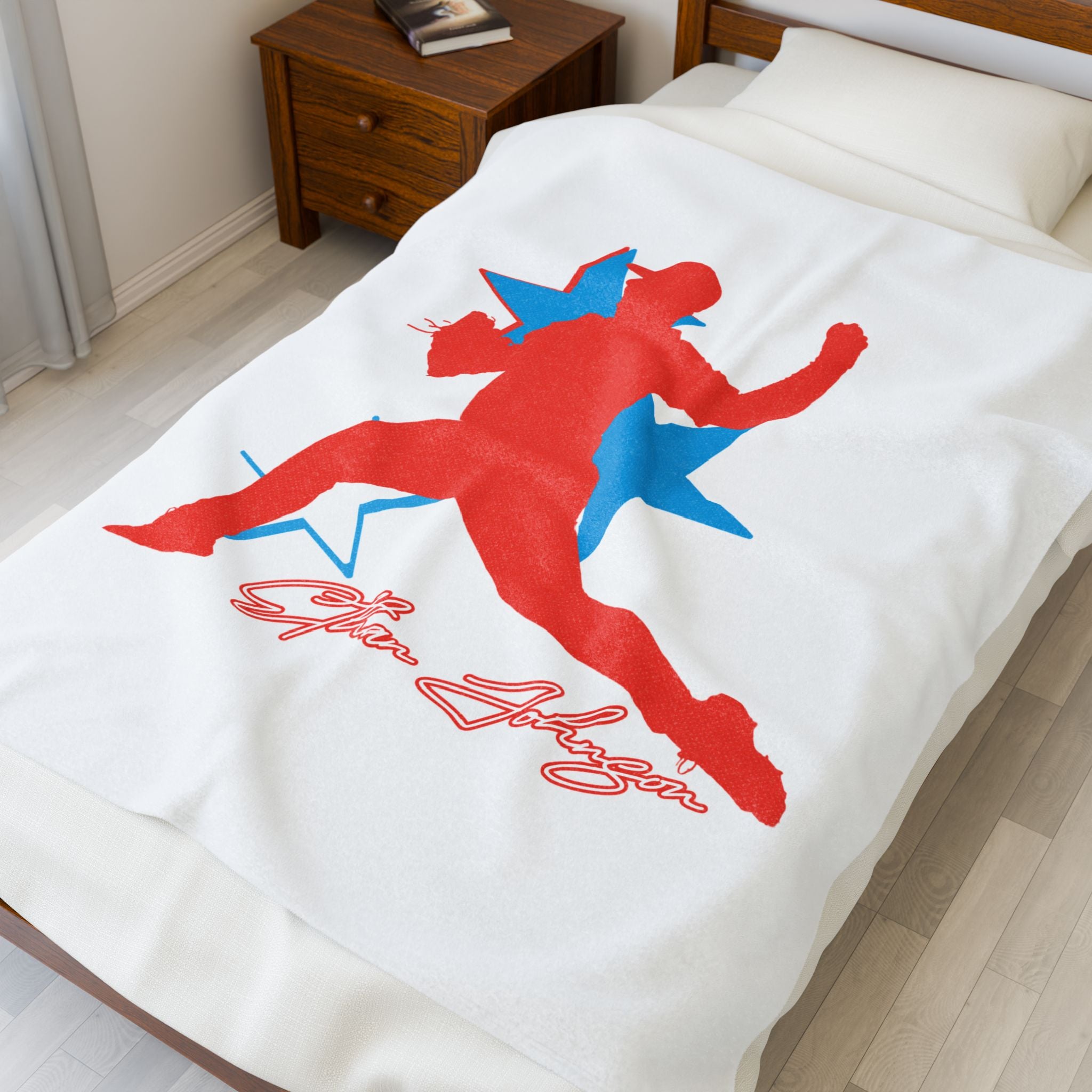 Ethan Johnson Velveteen Plush Blanket