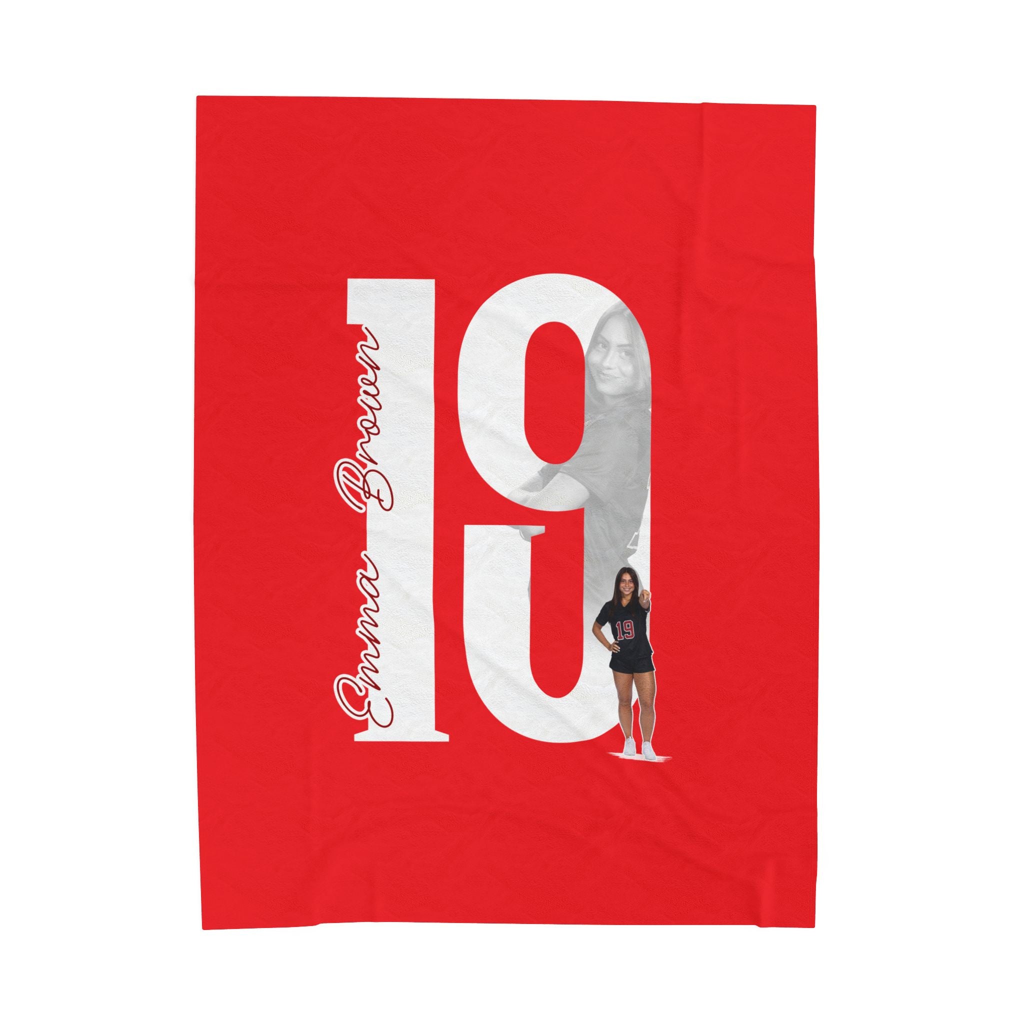 Emma Brown Velveteen Plush Blanket