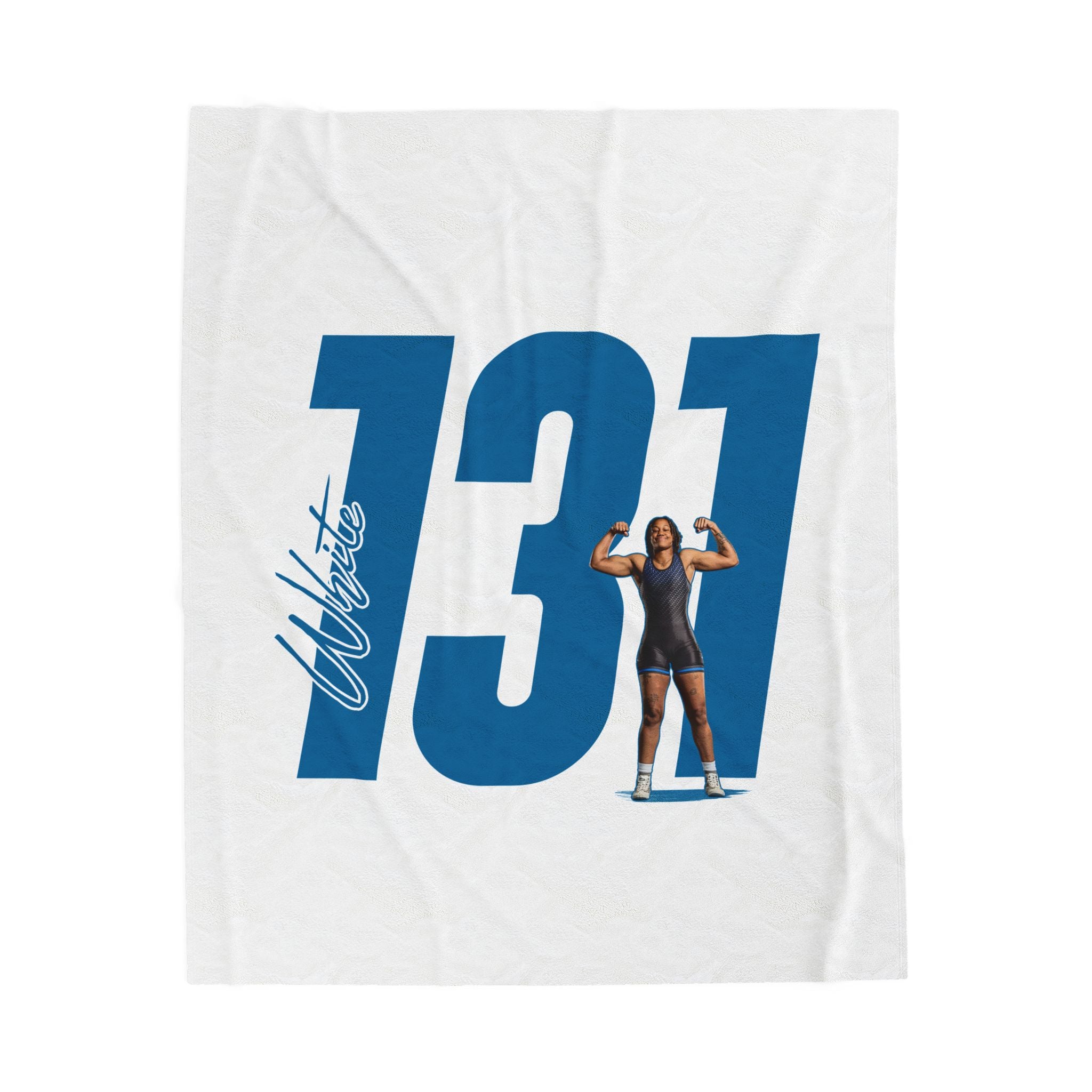 Bryce White Velveteen Plush Blanket