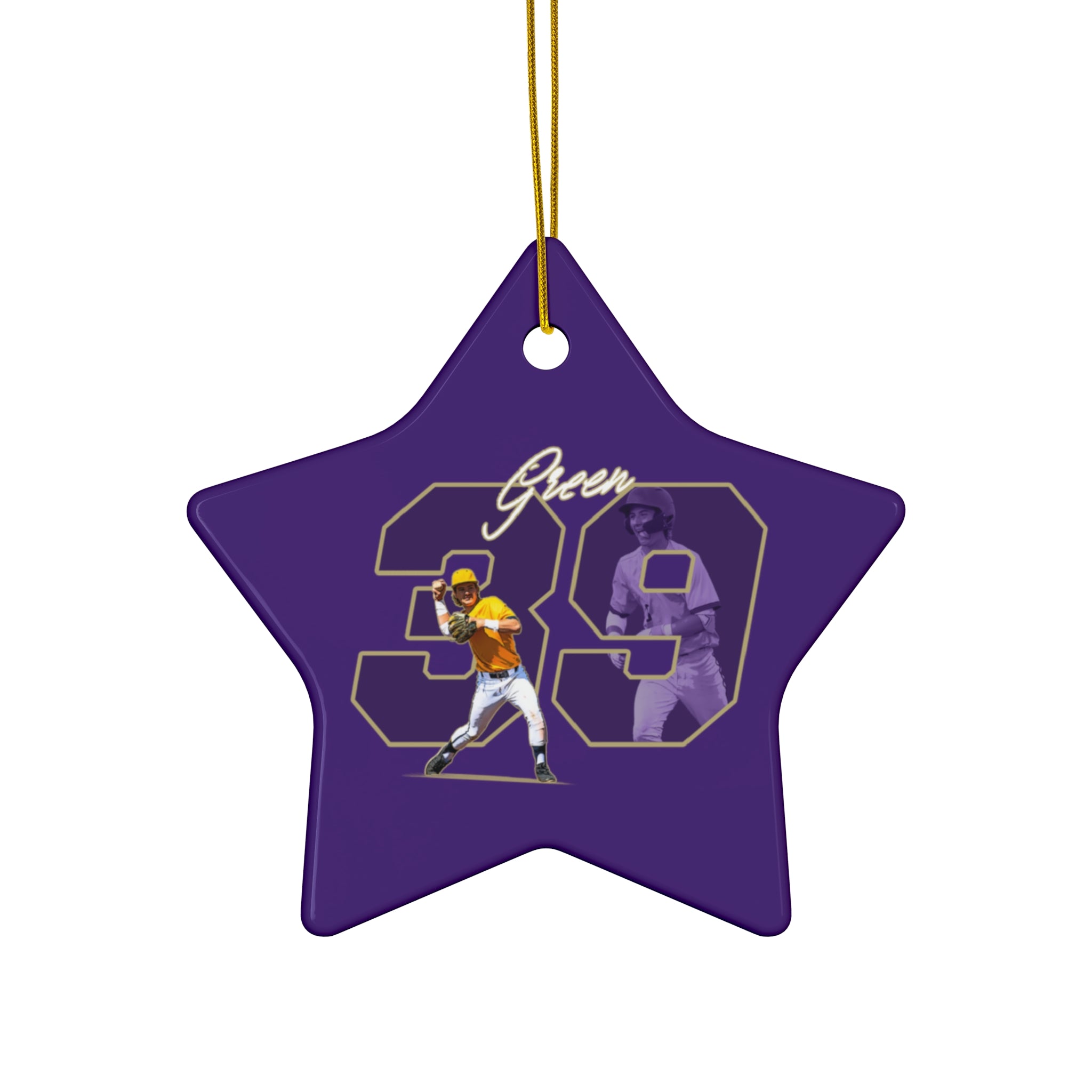 Lucas Green Ceramic Ornament