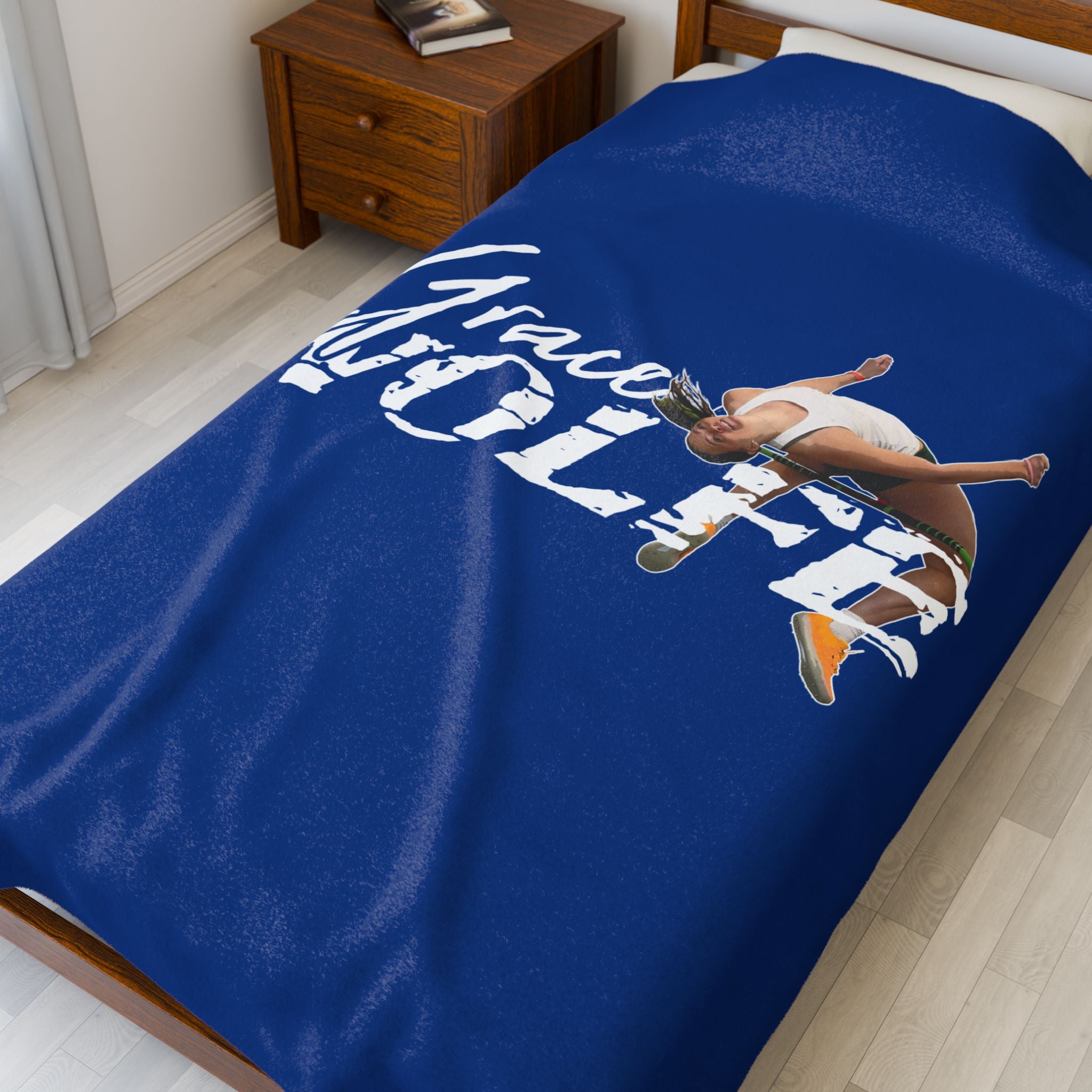 Grace Wolfe Velveteen Plush Blanket