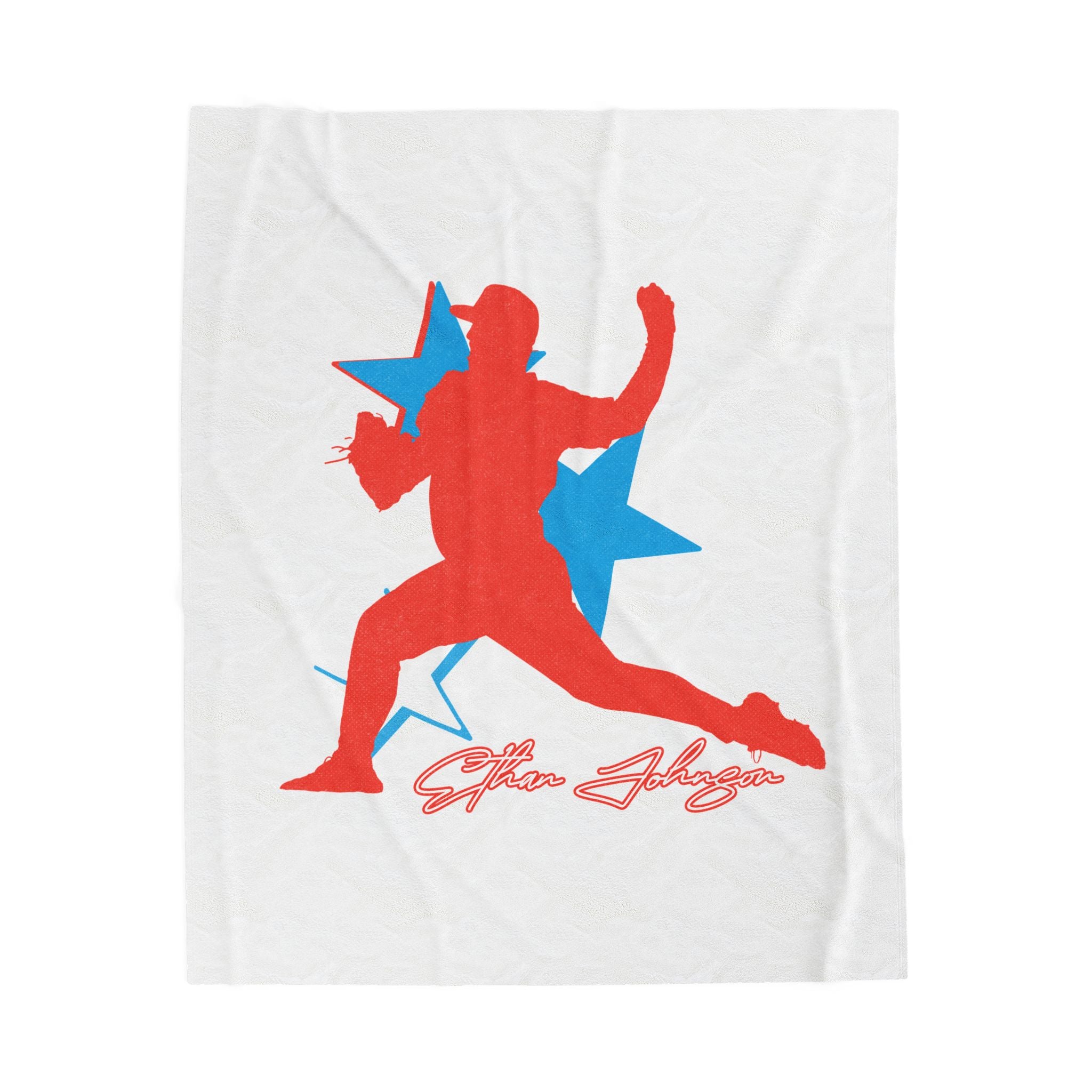 Ethan Johnson Velveteen Plush Blanket