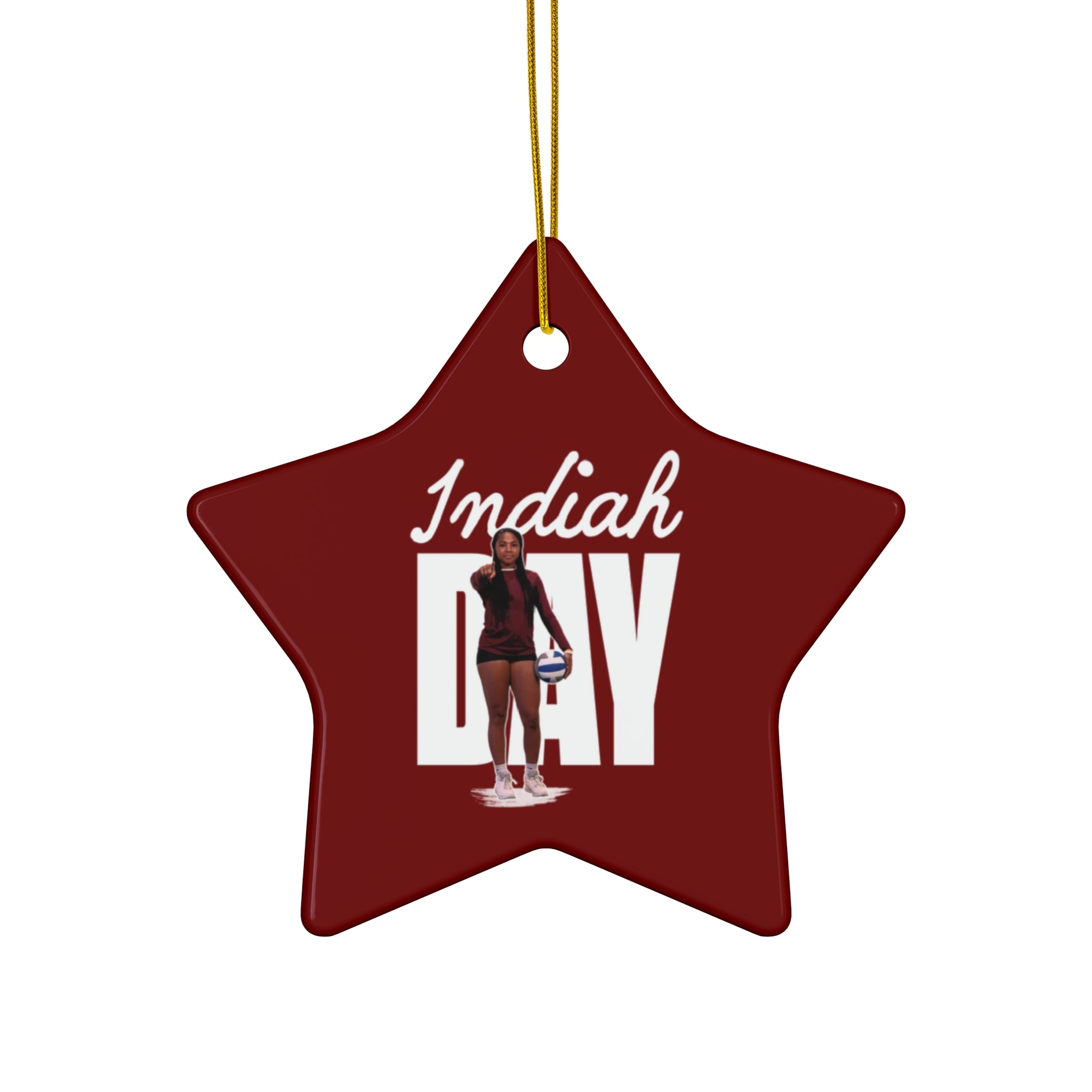 Indiah Day Ceramic Ornament