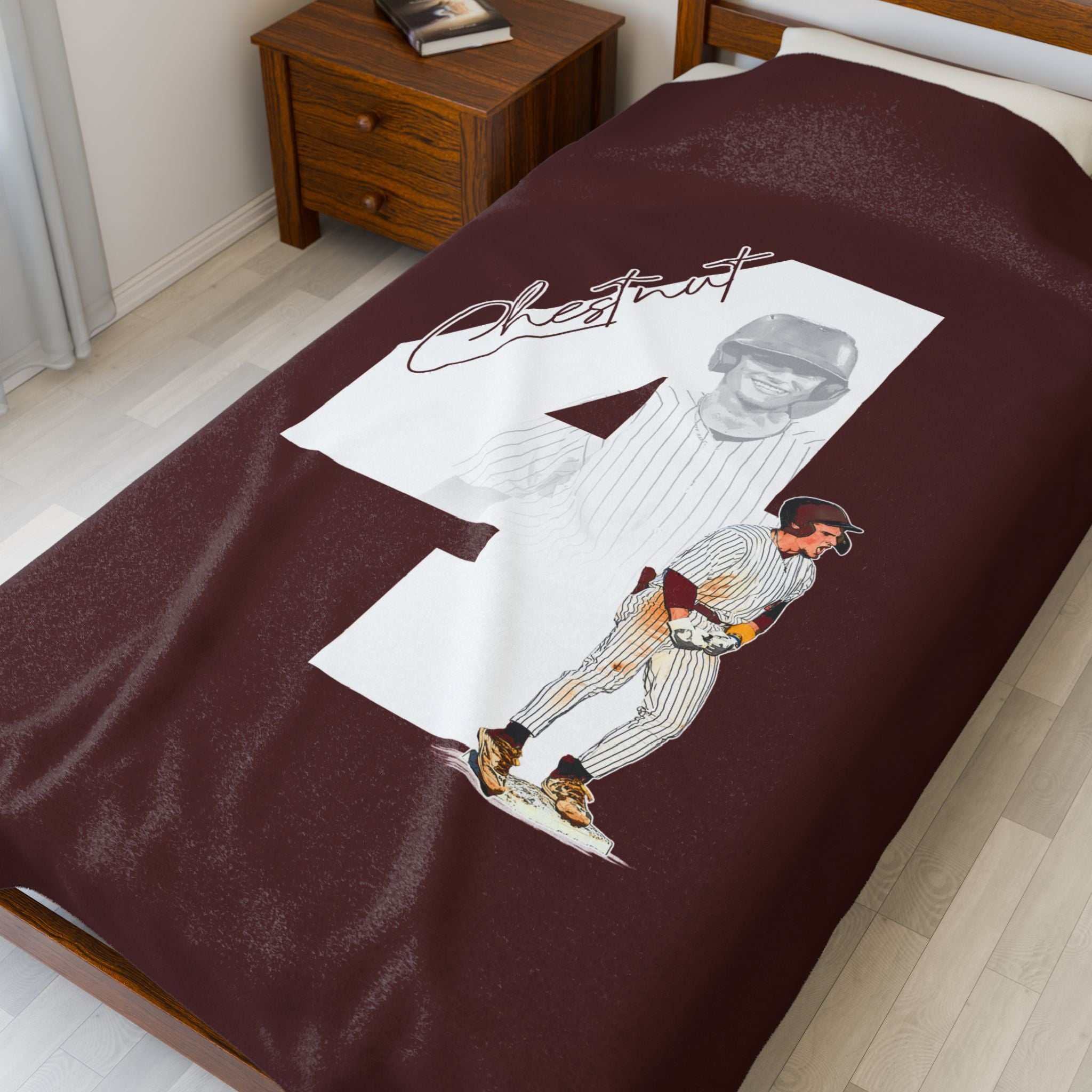 Travis Chestnut Velveteen Plush Blanket