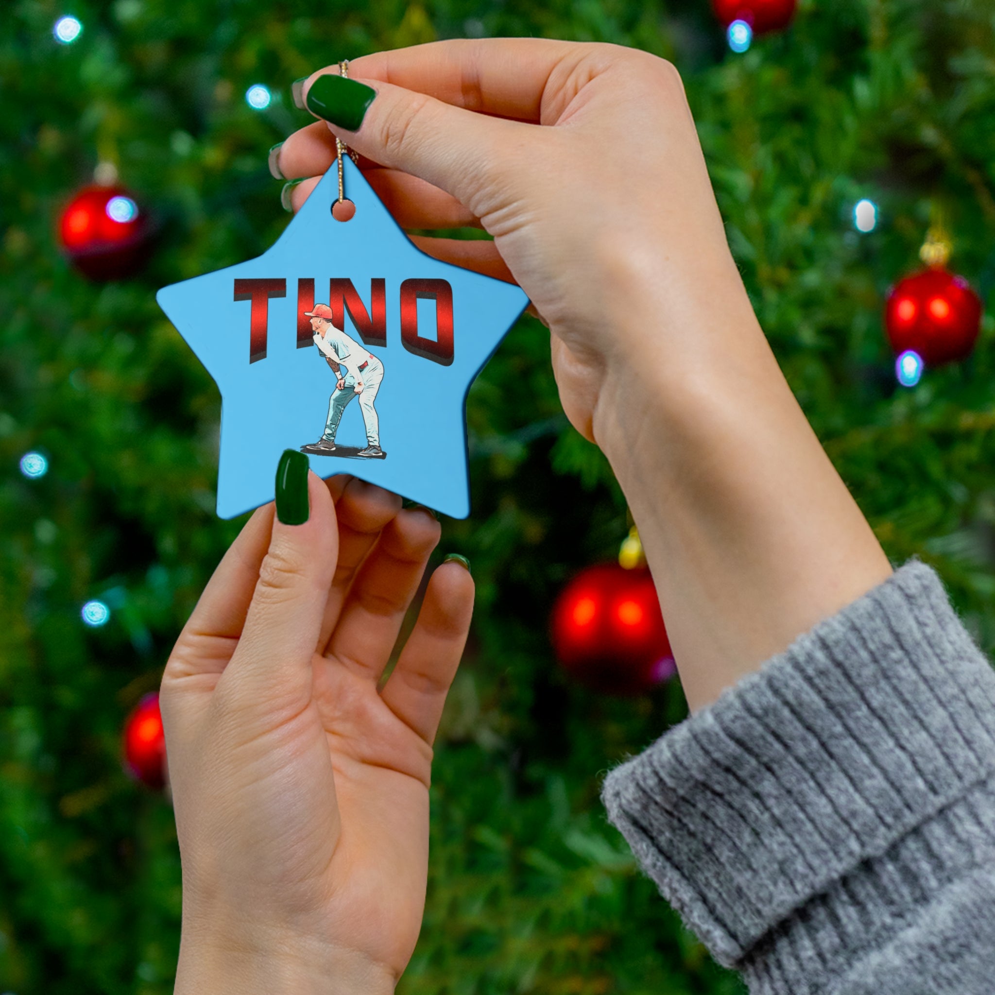 Santino Harwood Ceramic Ornament