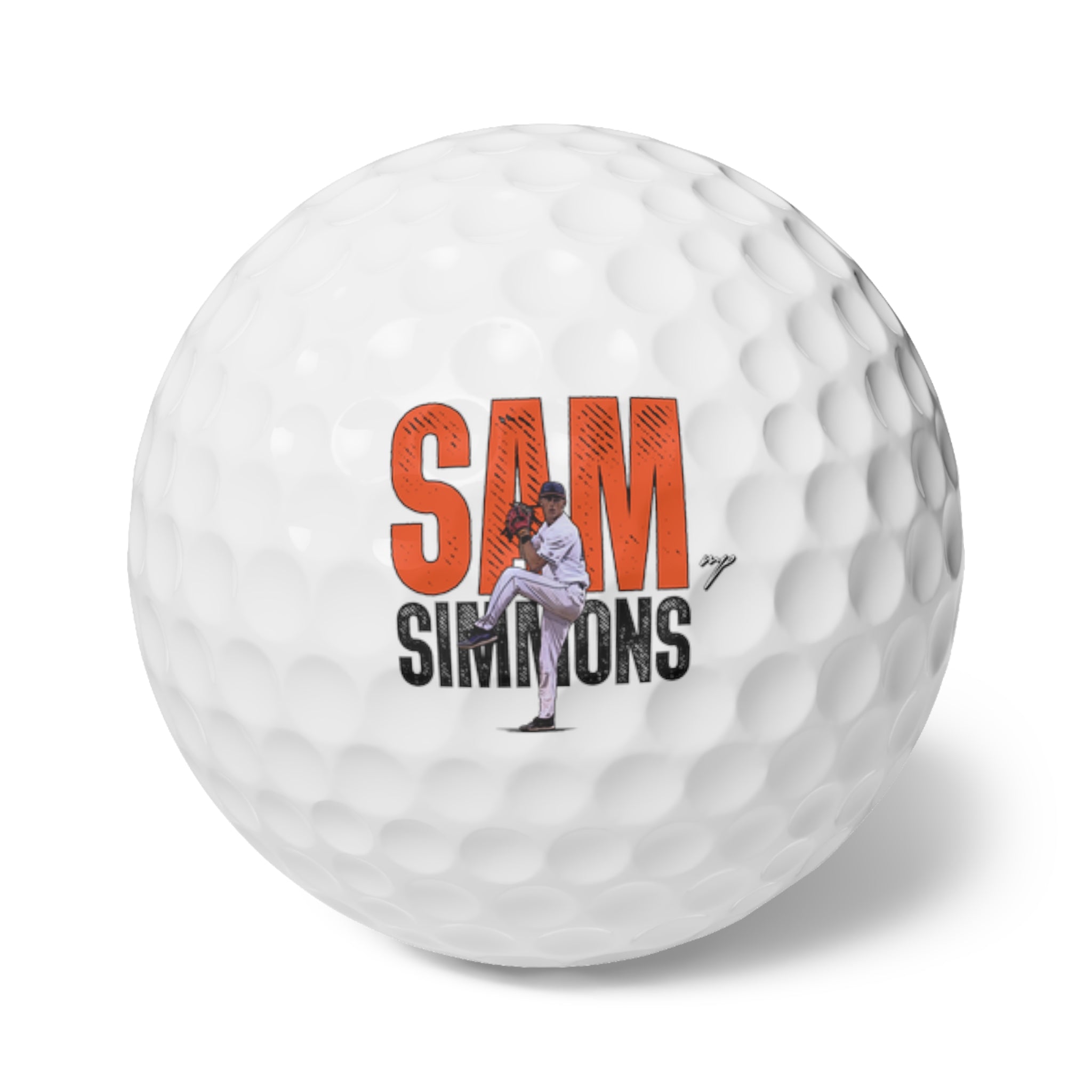Sam Simmons Golf Balls, 6pc