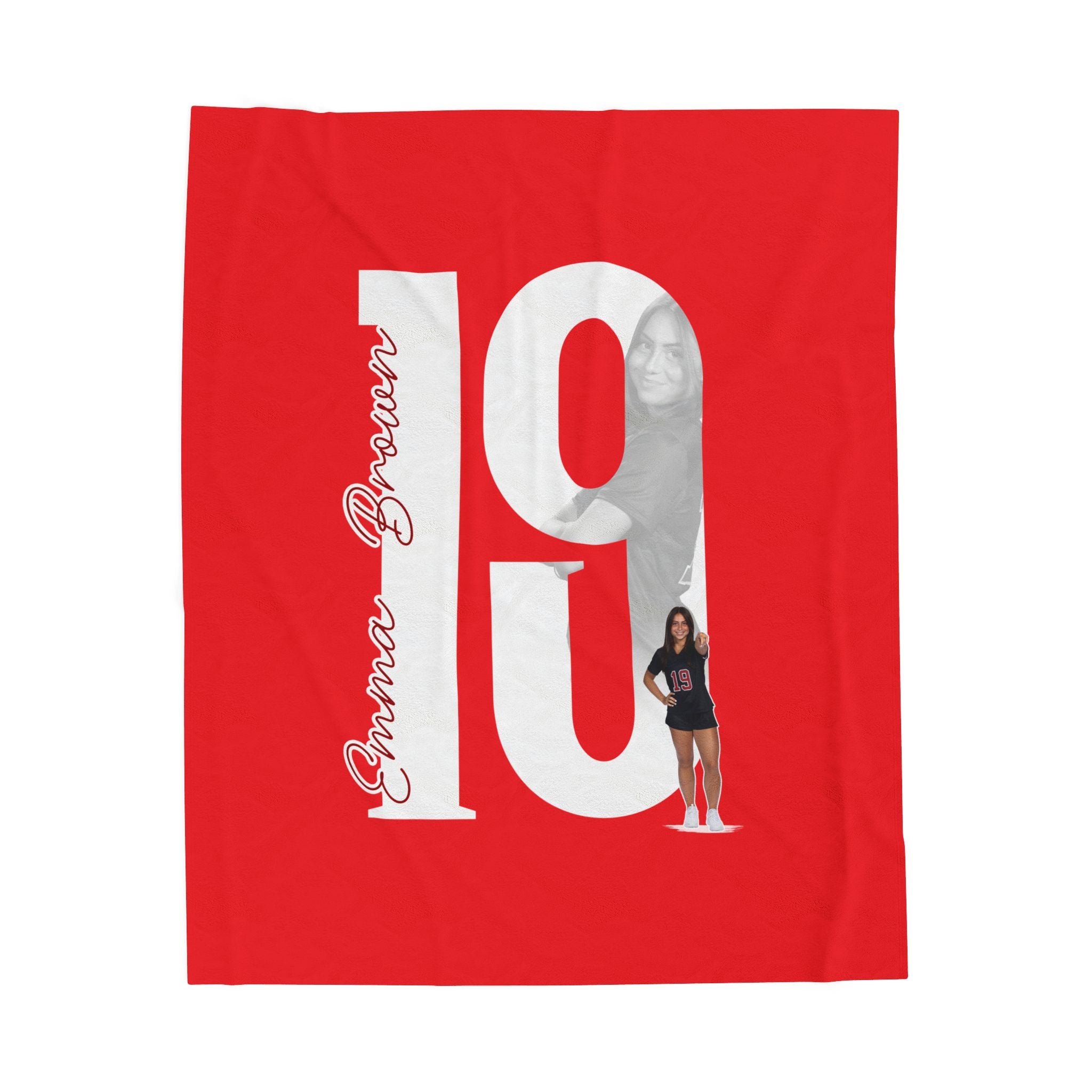 Emma Brown Velveteen Plush Blanket