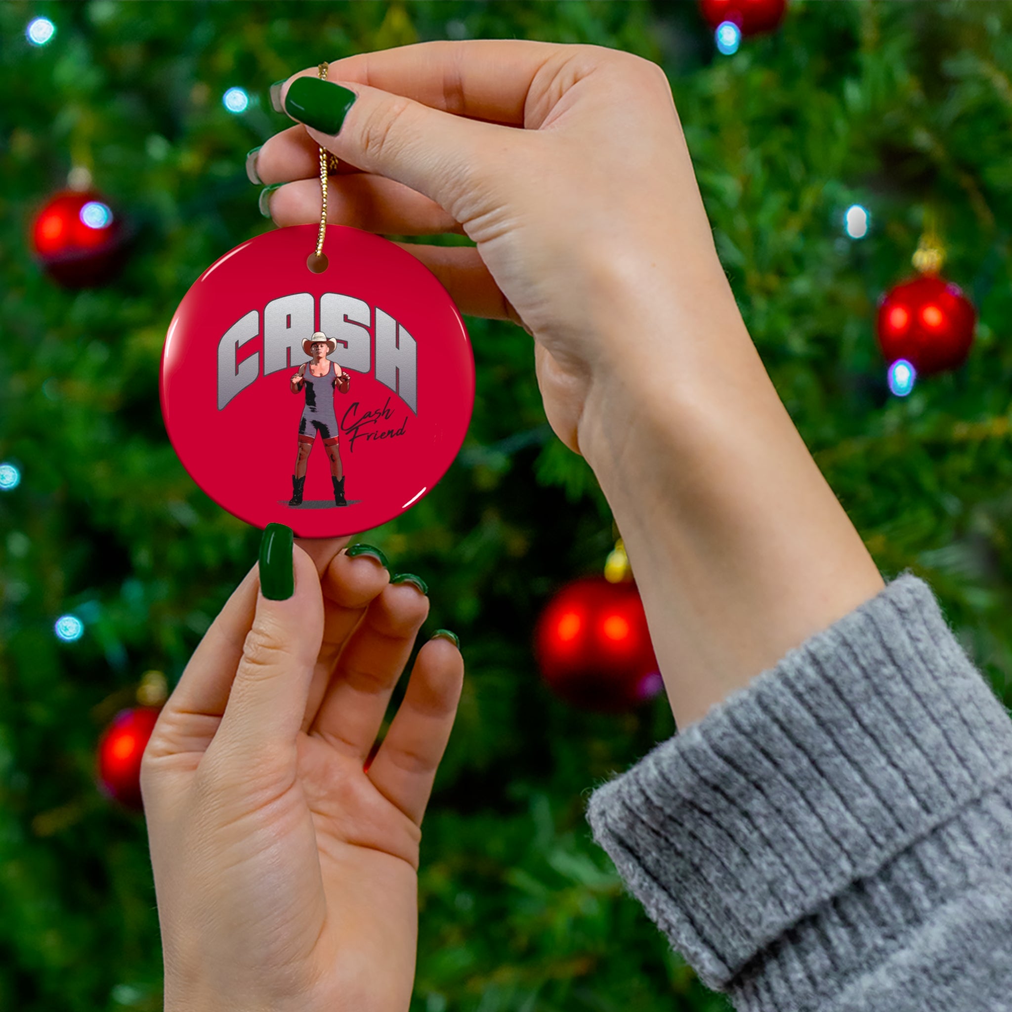 Cash Friend Ceramic Ornament