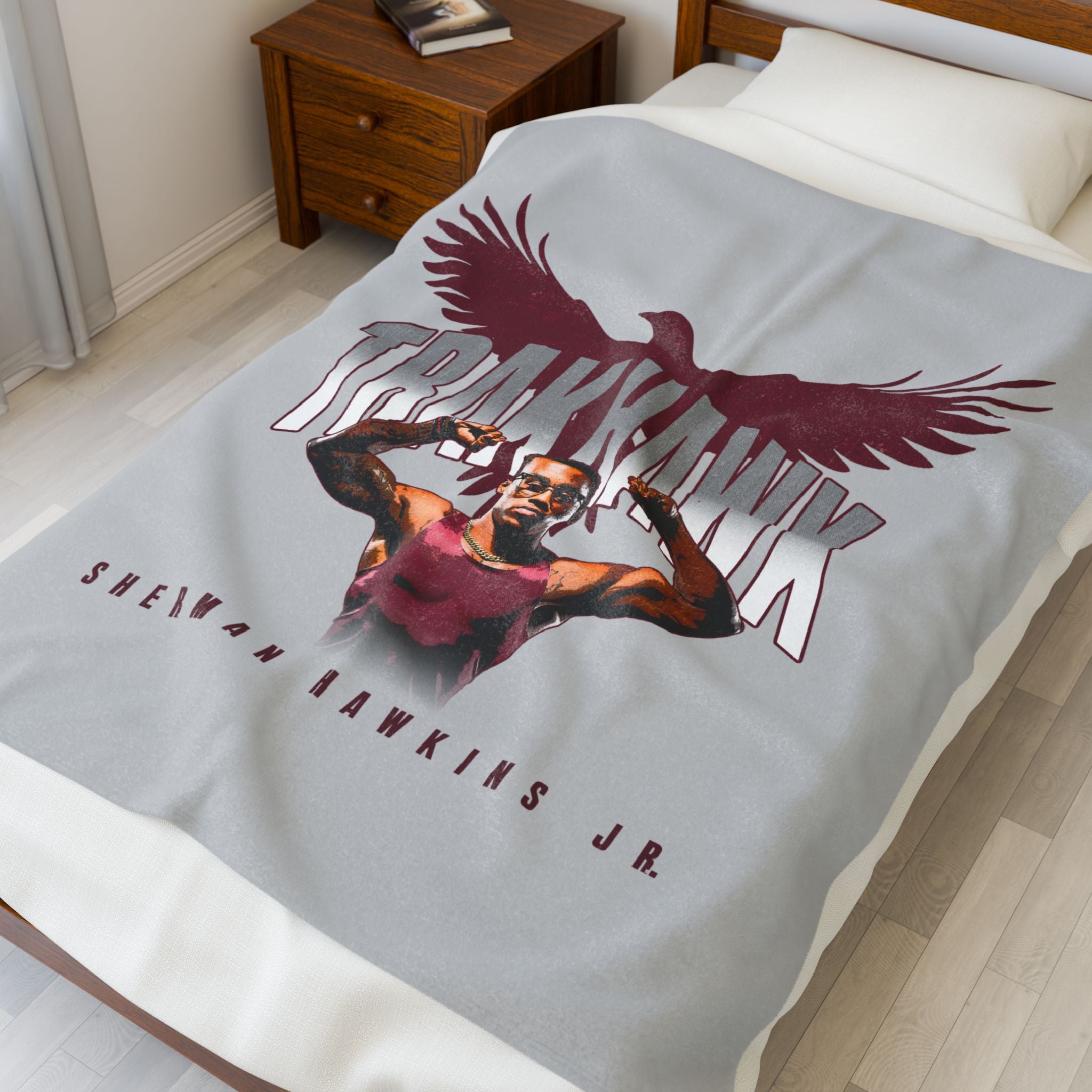 Sherman Hawkins Jr Velveteen Plush Blanket
