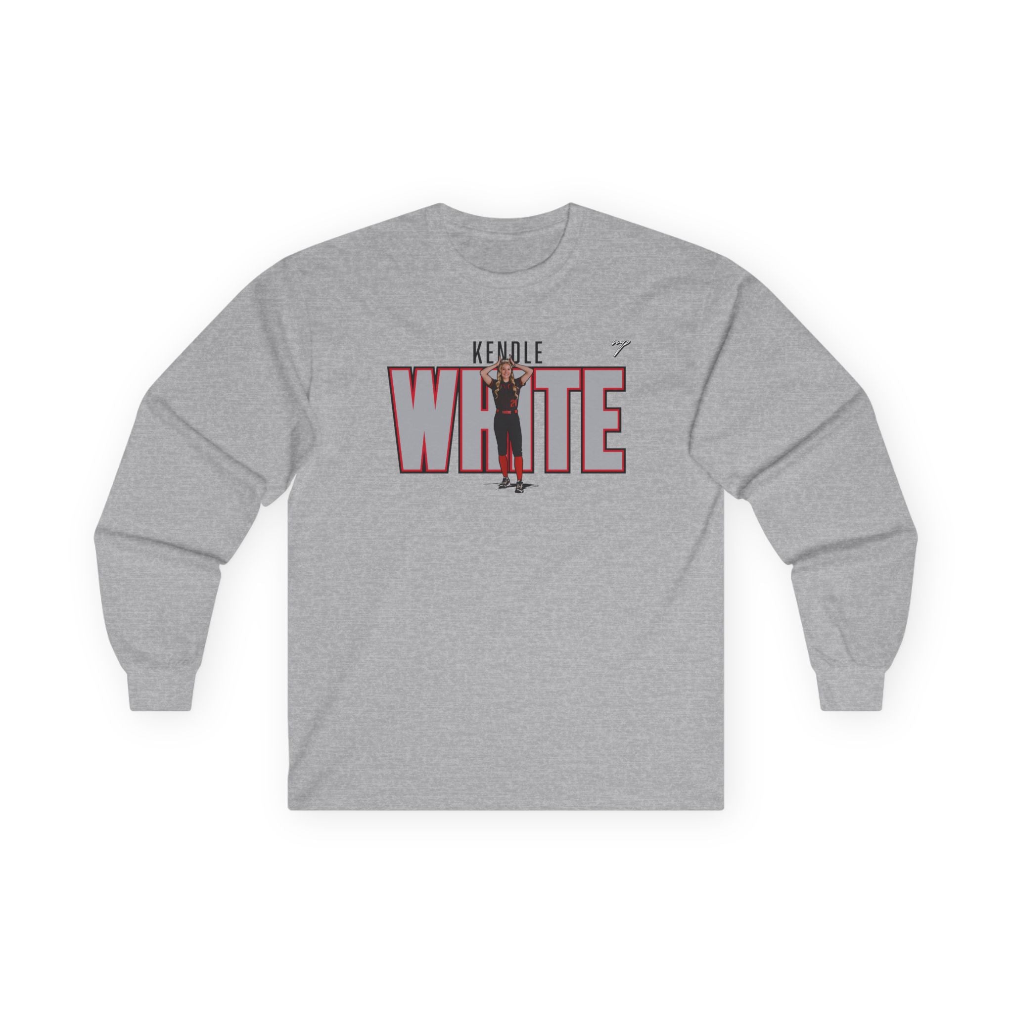 Kendle White Long Sleeve Tee