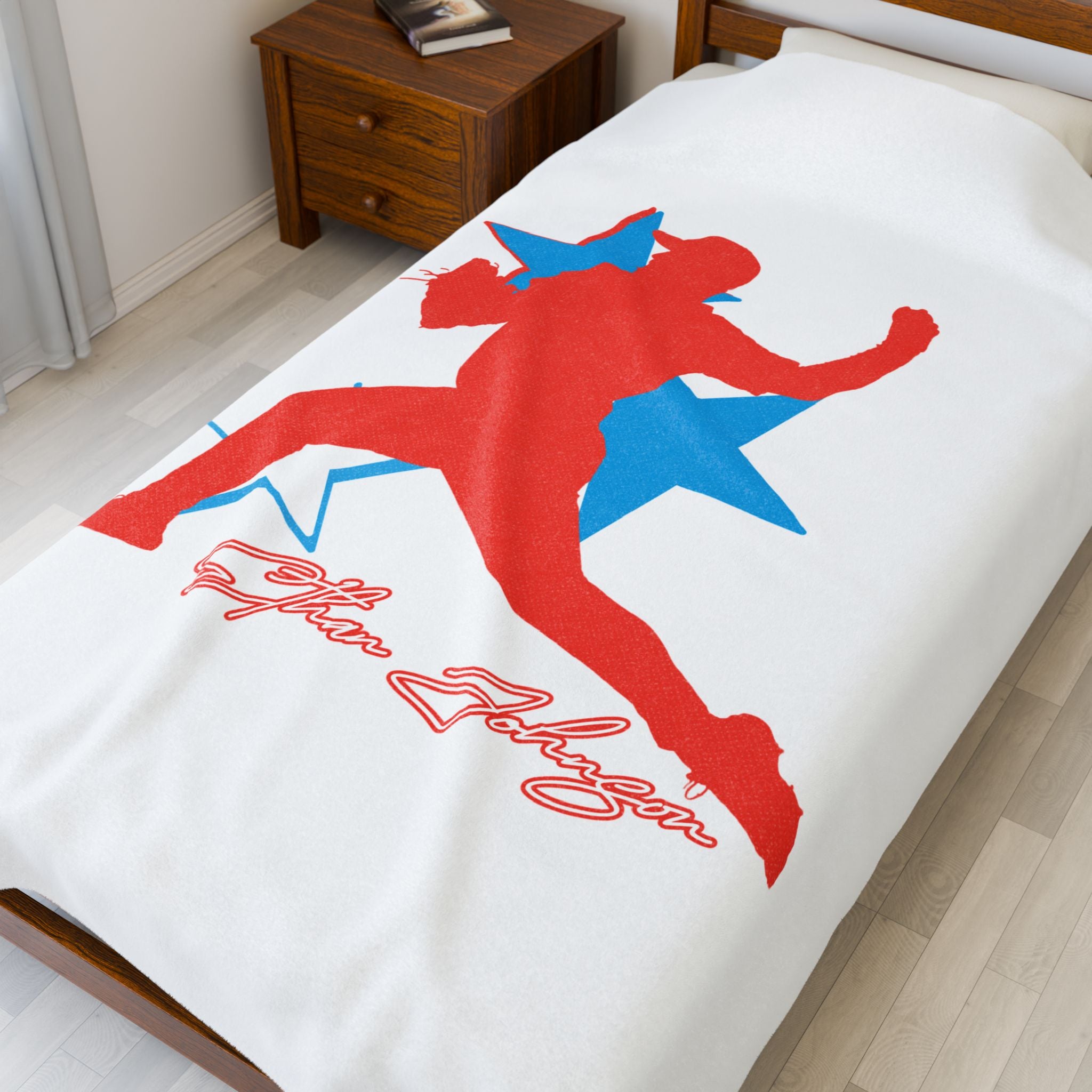 Ethan Johnson Velveteen Plush Blanket