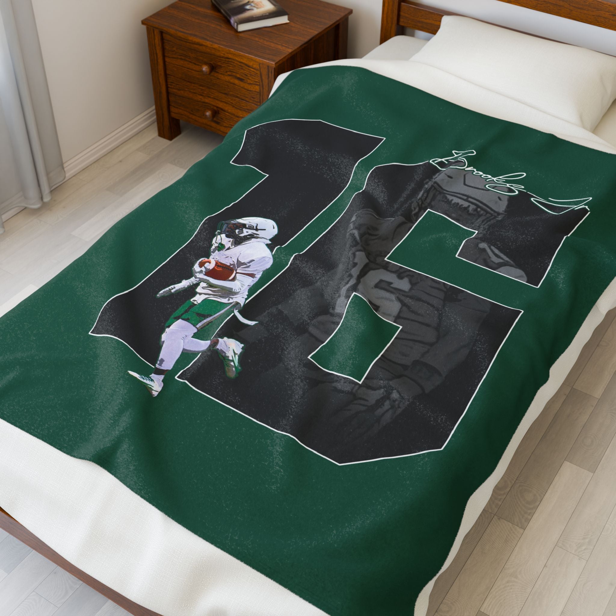 Charvez Brooks Jr Velveteen Plush Blanket