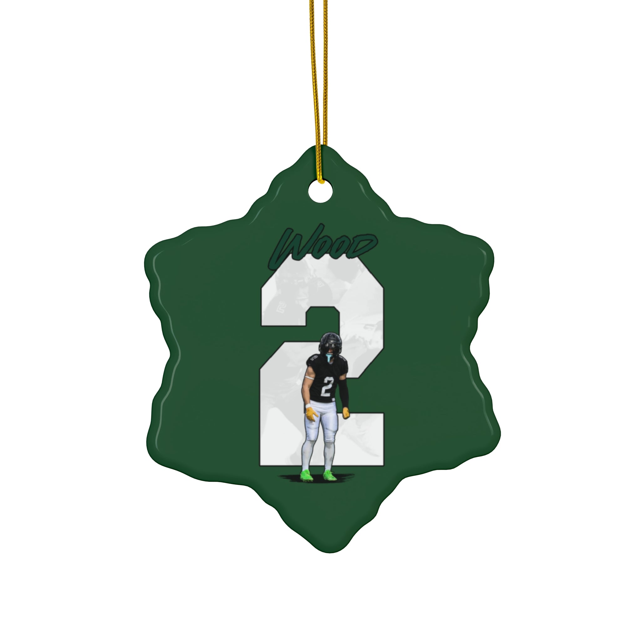 Ethan Wood Ceramic Ornament