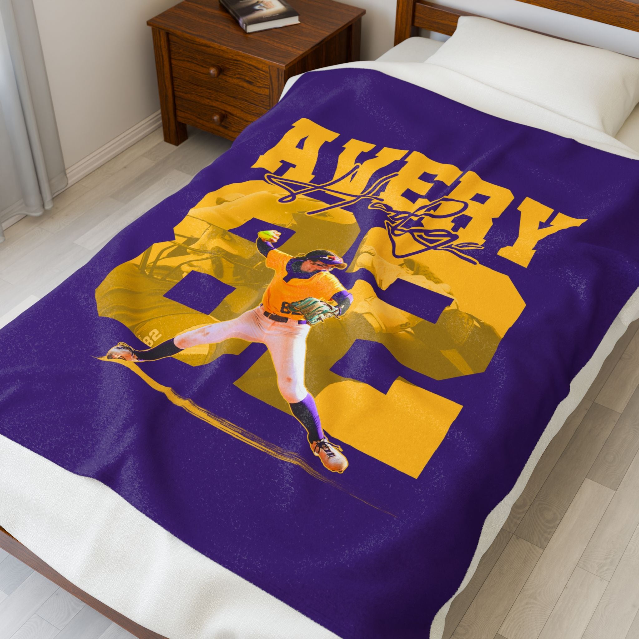 Avery Hodge Velveteen Plush Blanket