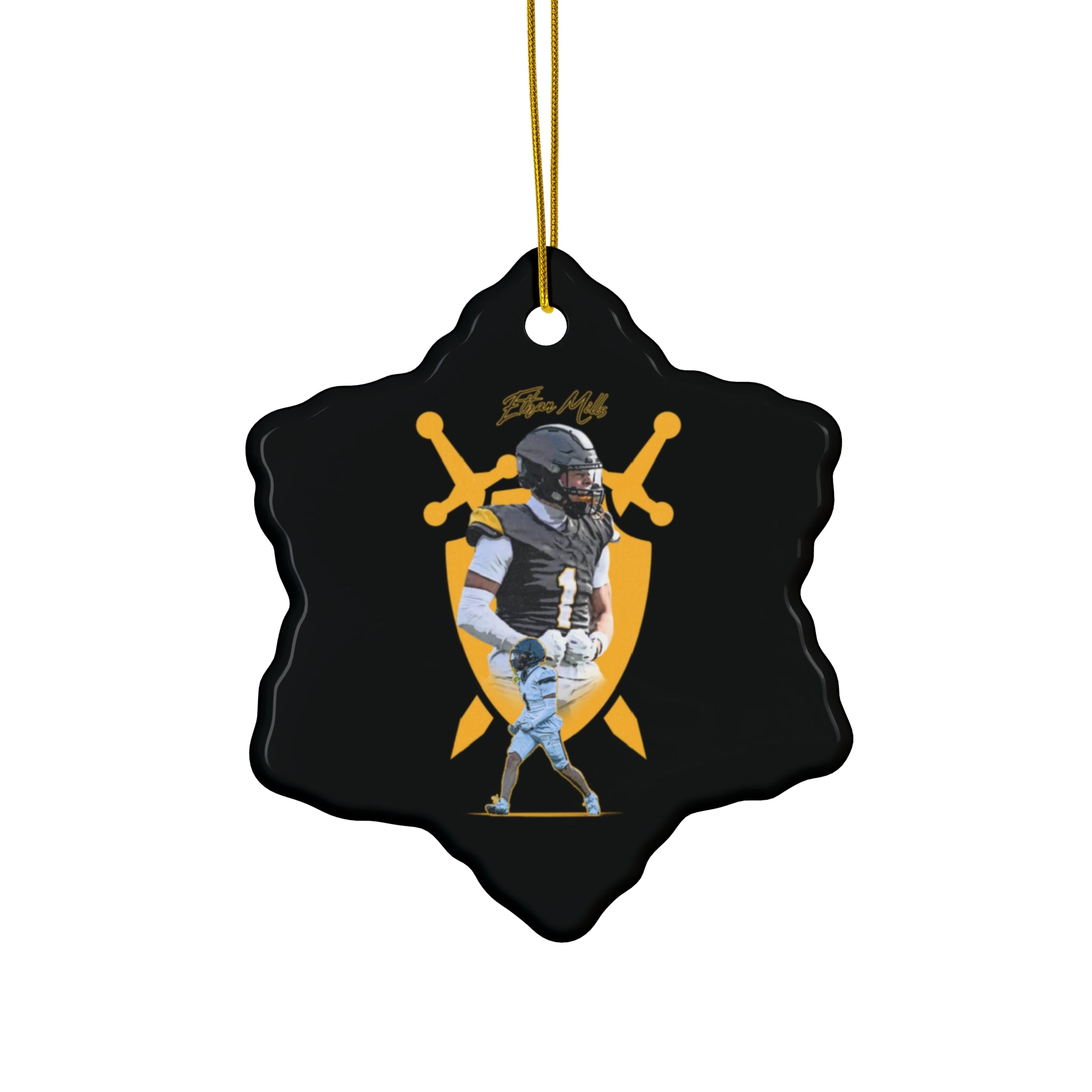 Ethan Mills Ceramic Ornament