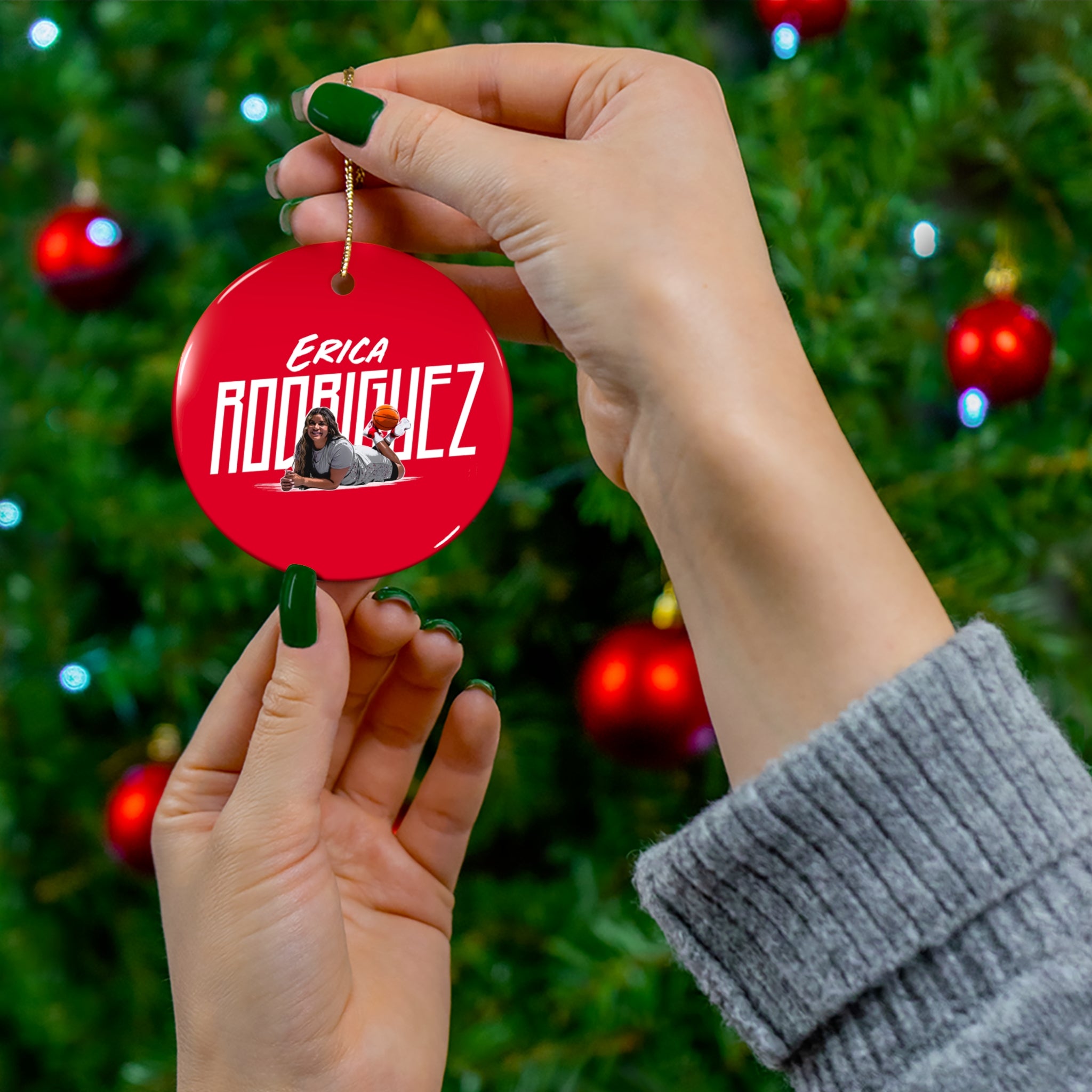 Erica Rodriguez Ceramic Star Ornament — Custom Name "Erica Rodriguez" Holiday Decoration
