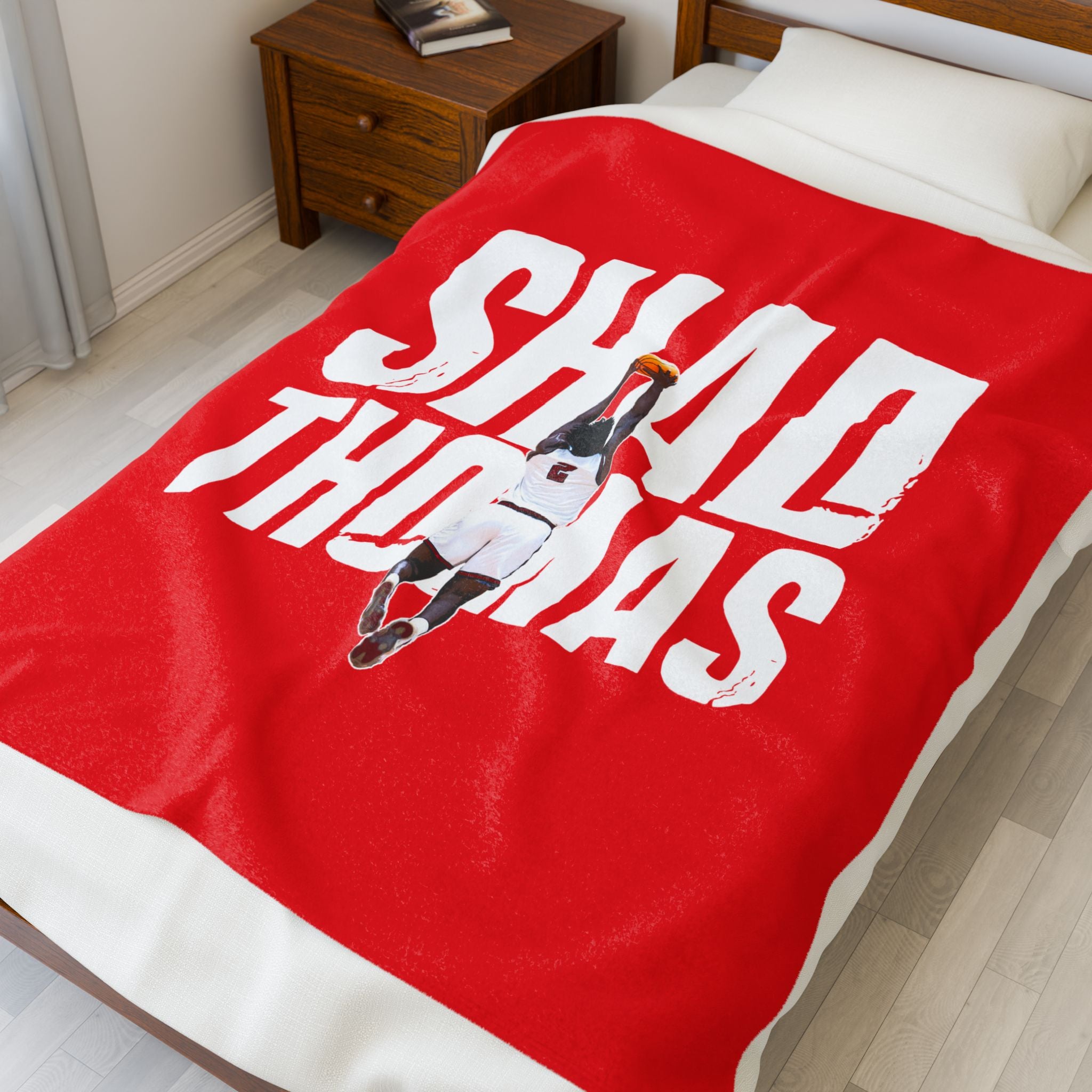 Shad Thomas Velveteen Plush Blanket
