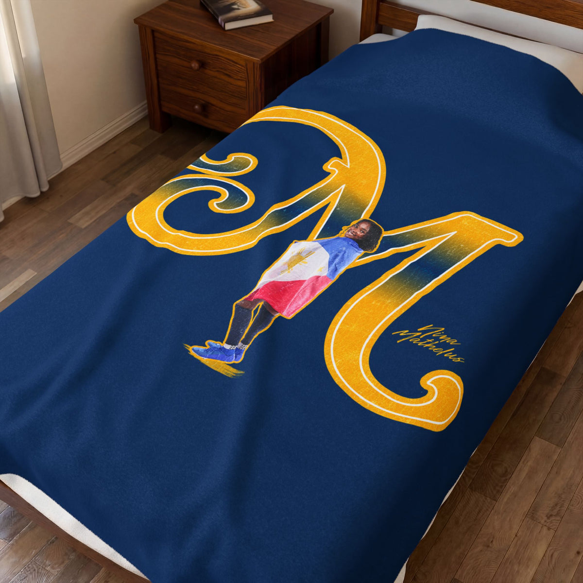 Nina Mathelus Velveteen Plush Blanket