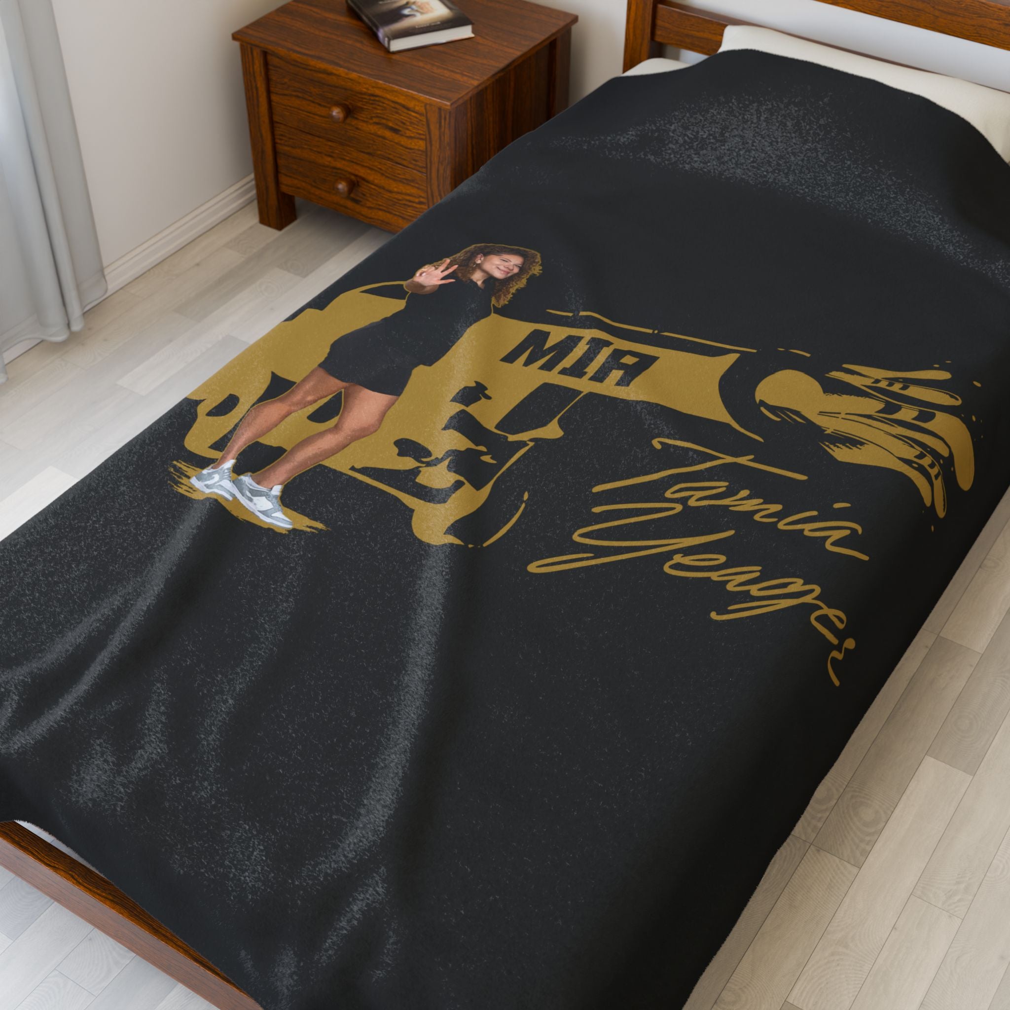 Tamia Yeager Velveteen Plush Blanket