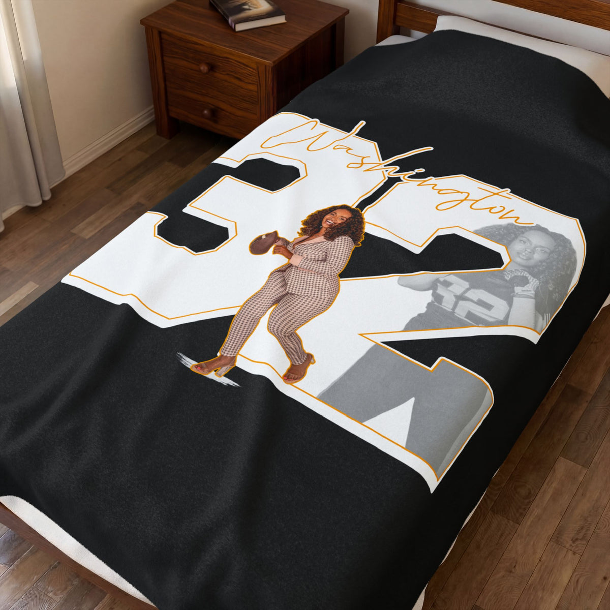 Markashia Washington Velveteen Plush Blanket