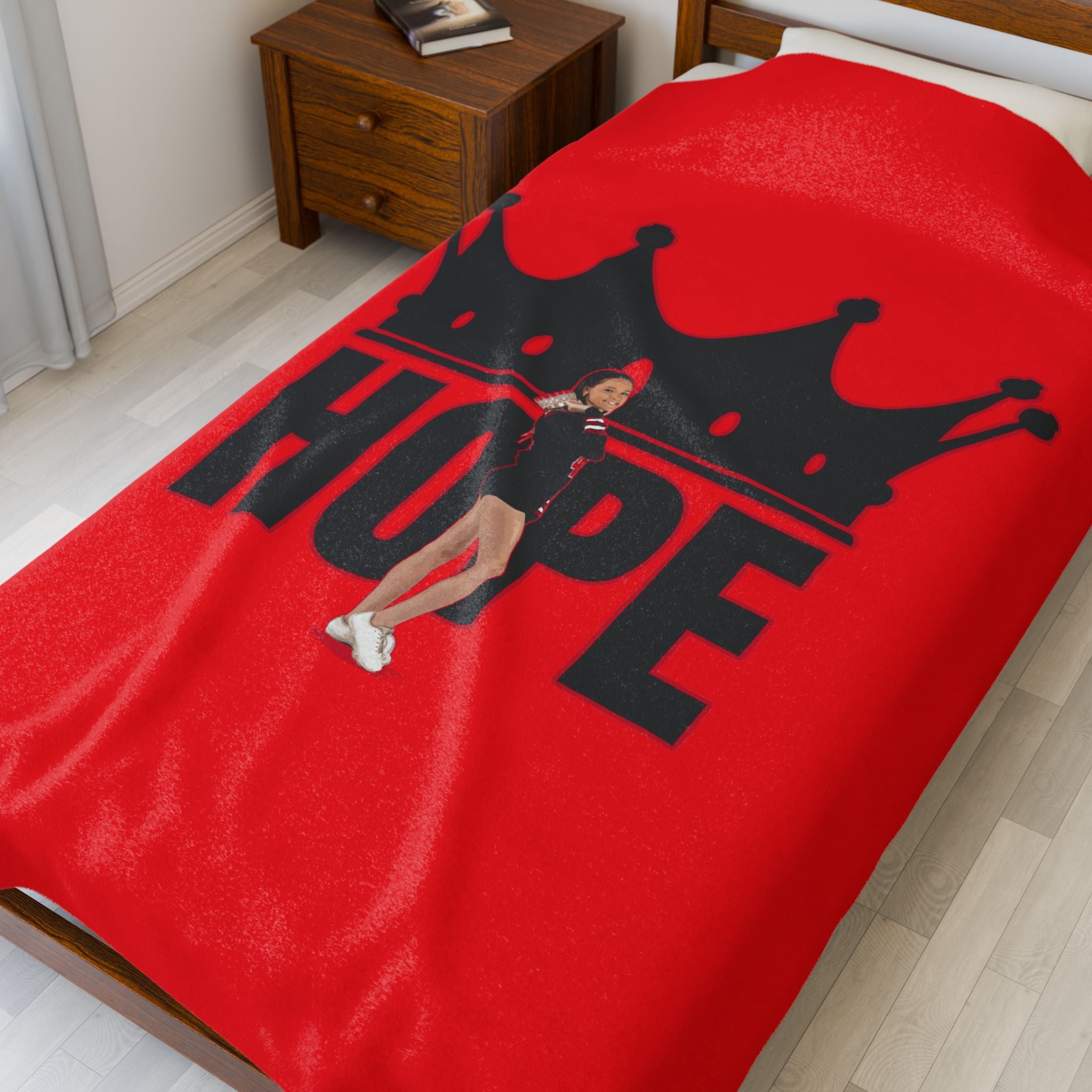 Hope Bockskopf Velveteen Plush Blanket