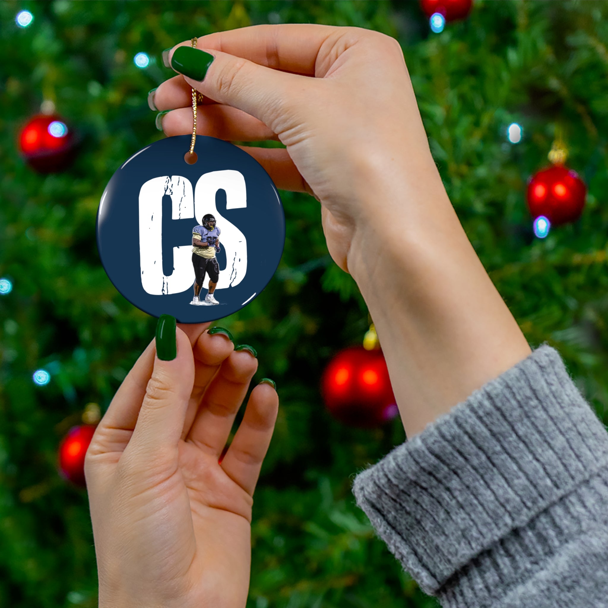 Cam Sledge Ceramic Ornament