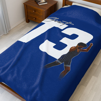 Thomas Grant Velveteen Plush Blanket