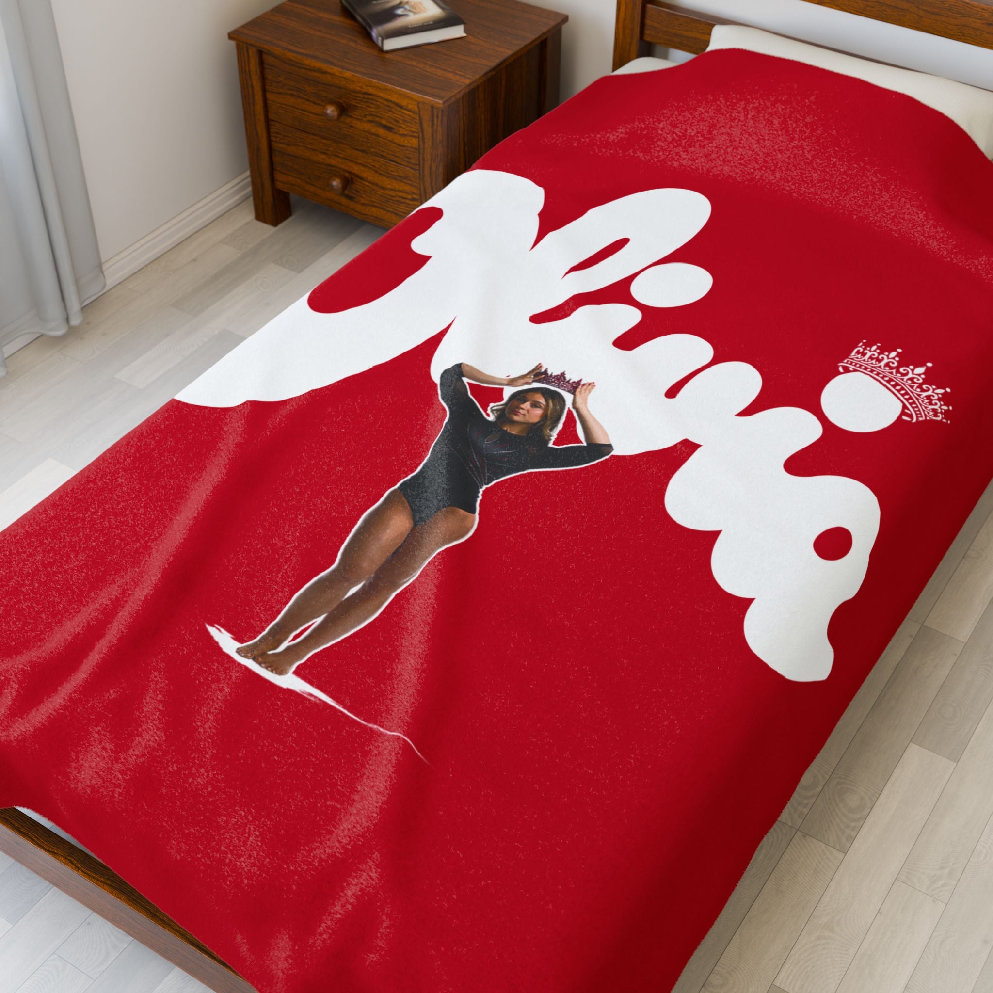 Olivia Dinovi Velveteen Plush Blanket