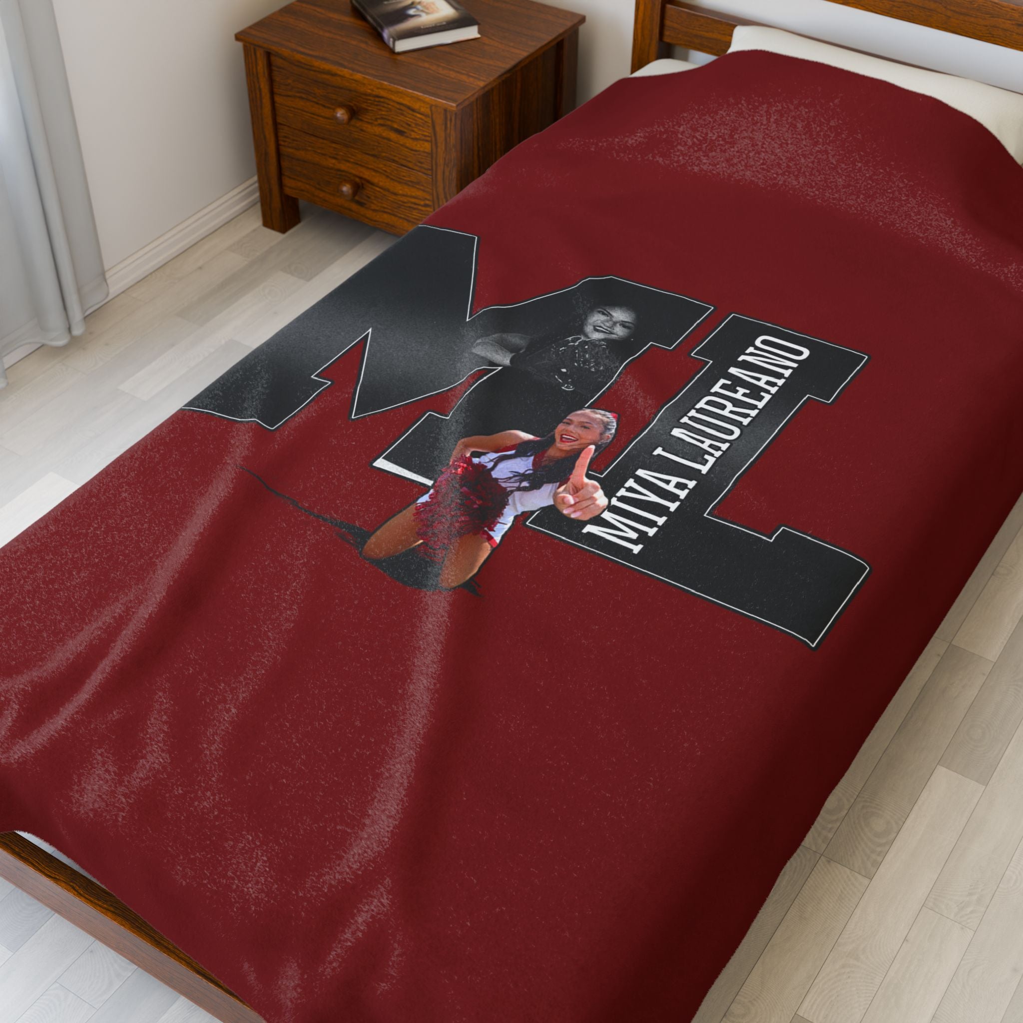 Miya Laureano Velveteen Plush Blanket