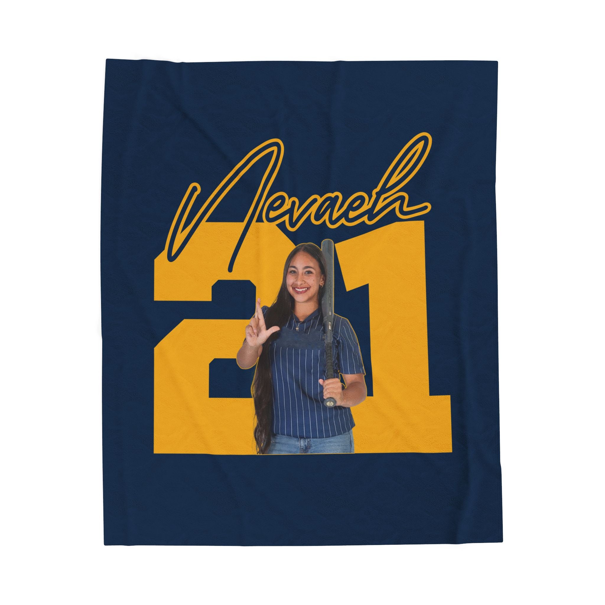 Nevaeh Hall-Flores Velveteen Plush Blanket